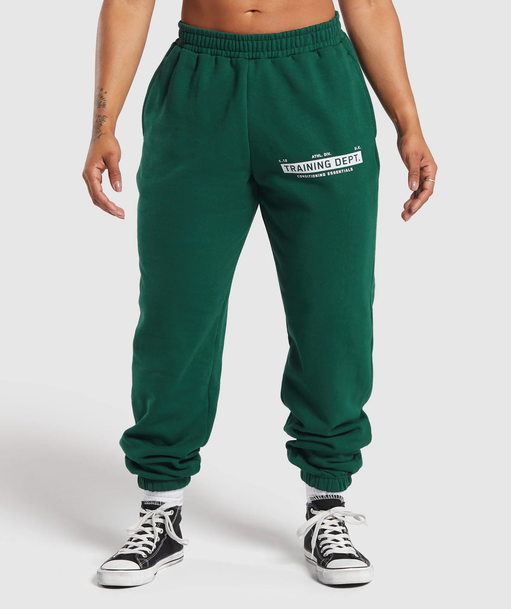 Gymshark Training Department Graphic Oversized Joggers - Conditioning Green - Image 2