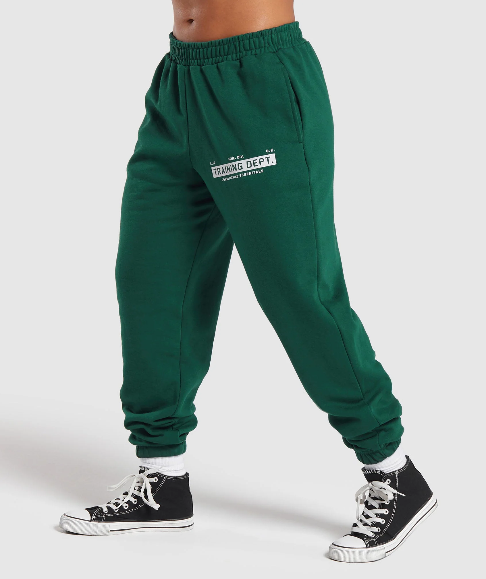 Gymshark Training Department Graphic Oversized Joggers - Conditioning Green - Image 3