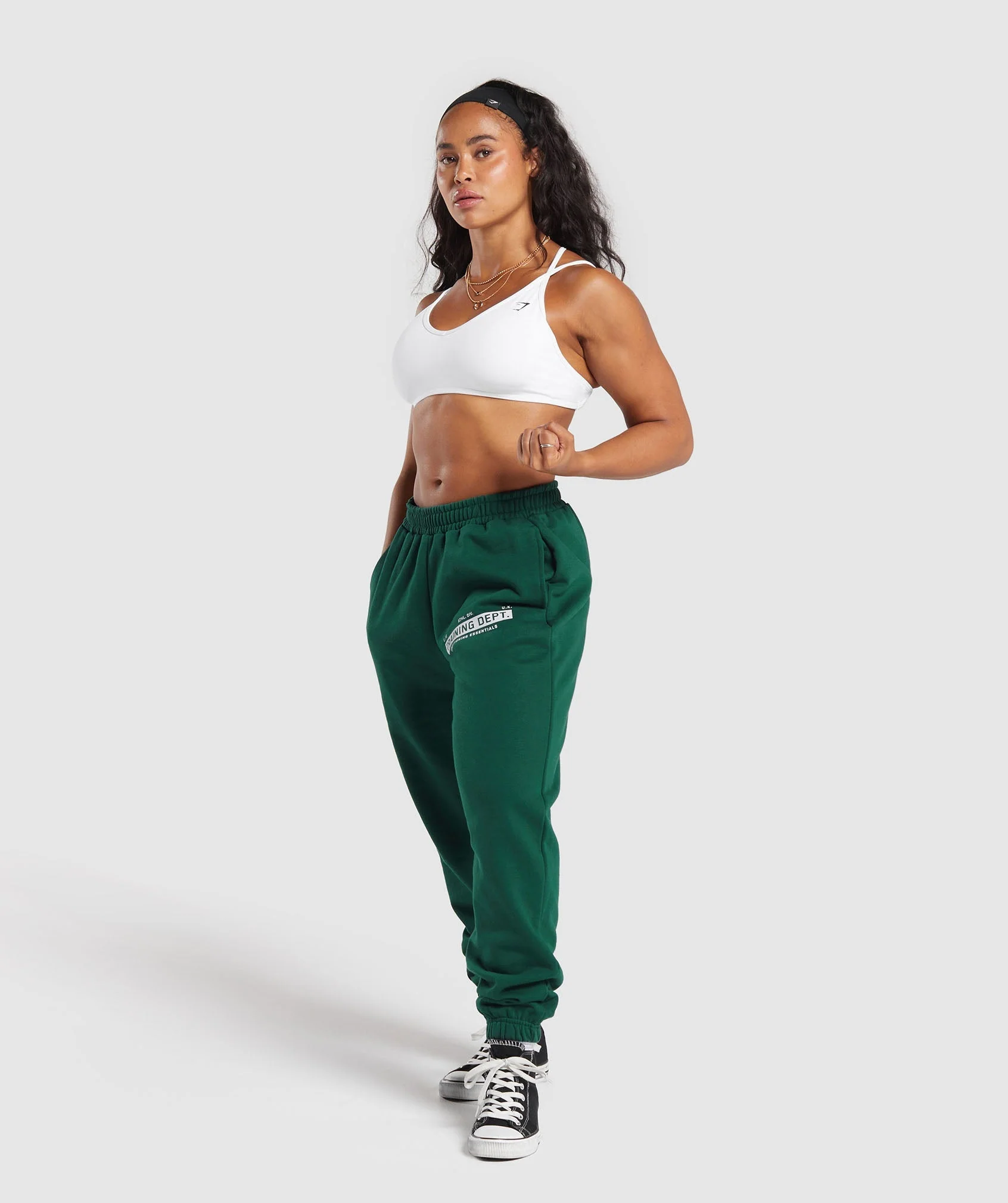 Gymshark Training Department Graphic Oversized Joggers - Conditioning Green - Image 4