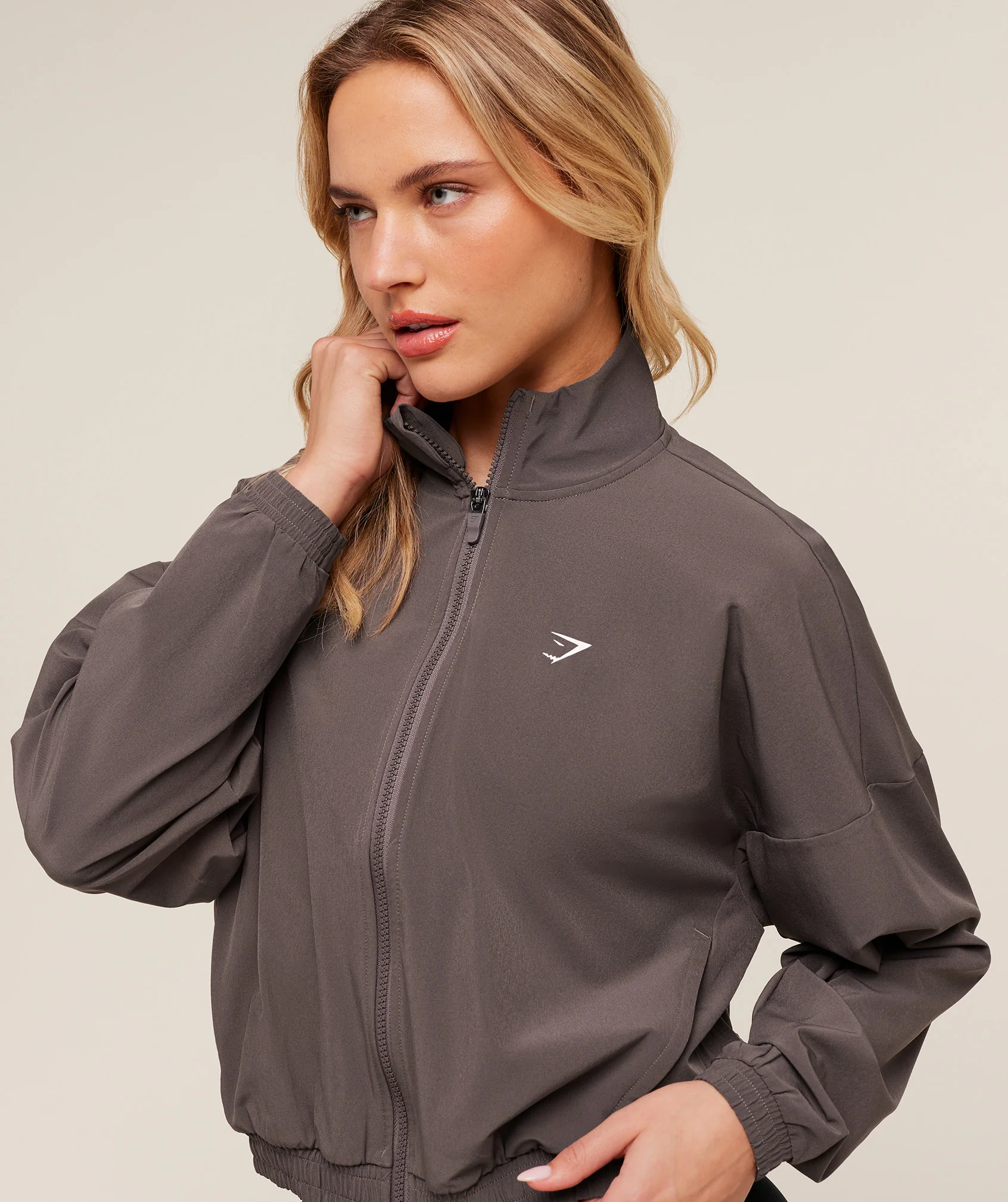Gymshark Training Everyday Woven Jacket - Cool Brown - Image 5