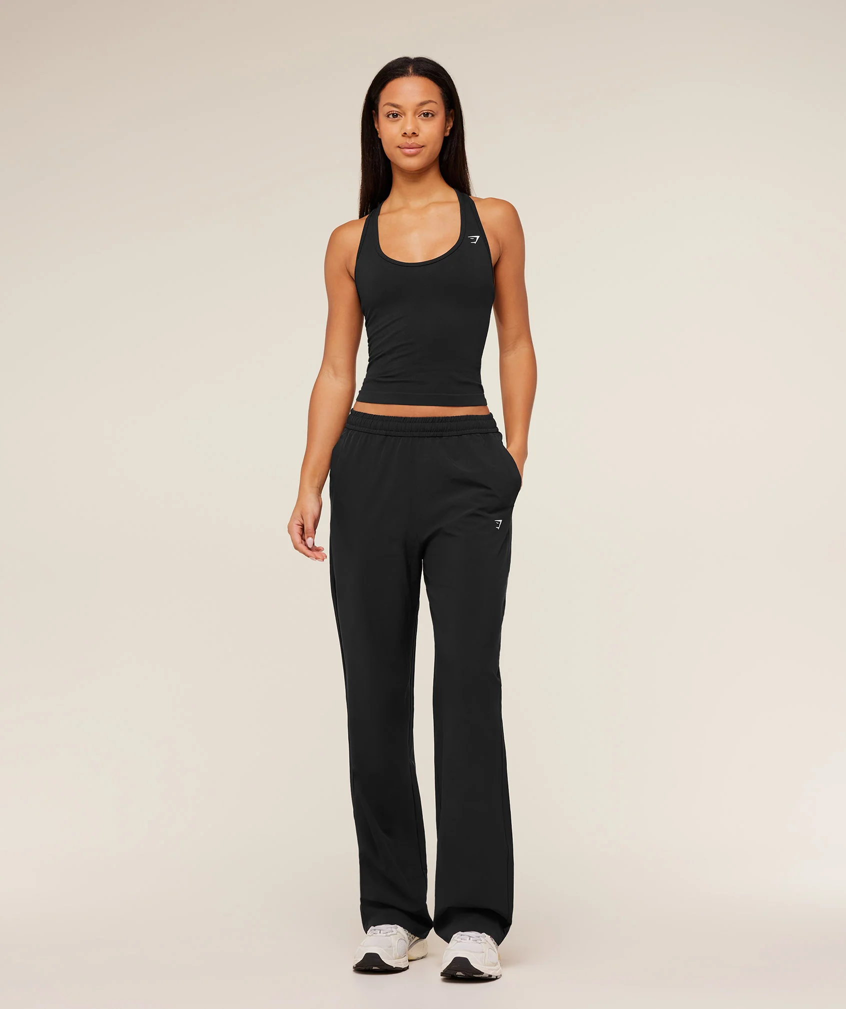 Gymshark Training Everyday Woven Straight Leg Tall Pants - GS Black - Image 4