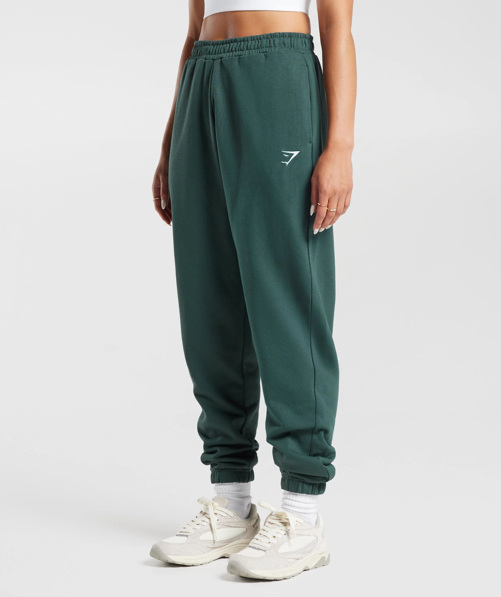 Gymshark Training Regular Fleece Joggers - Fog  Green - Image 3