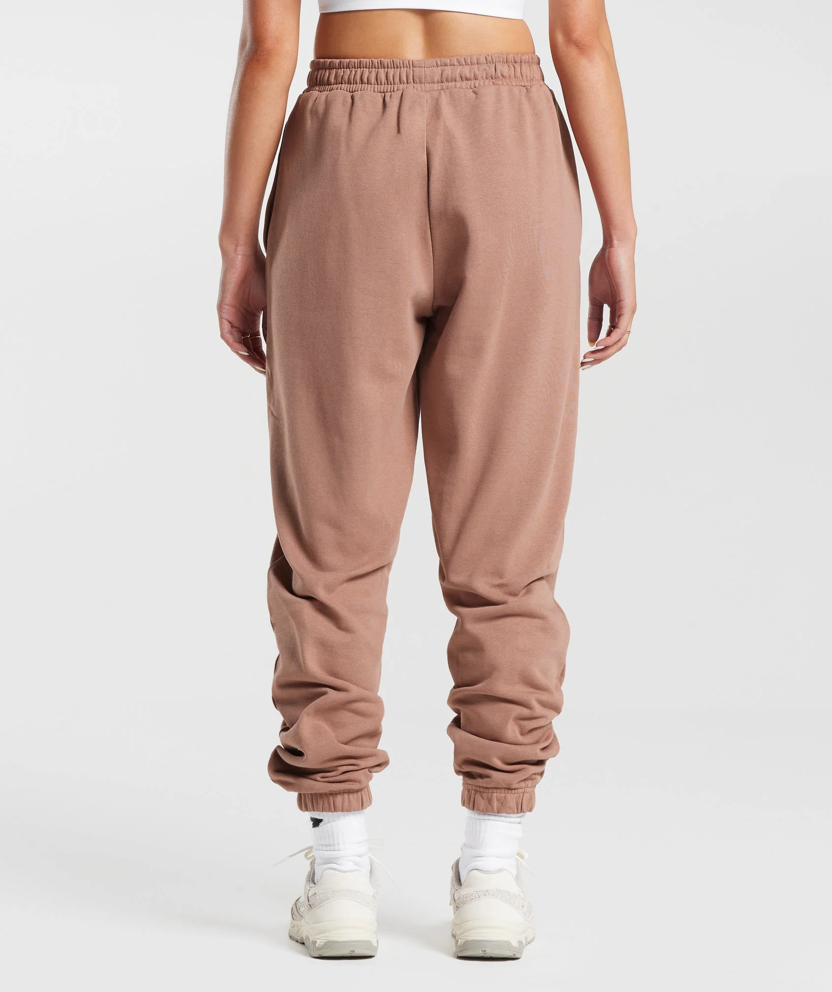 Gymshark Training Regular Fleece Joggers - Taupe Brown - Image 2