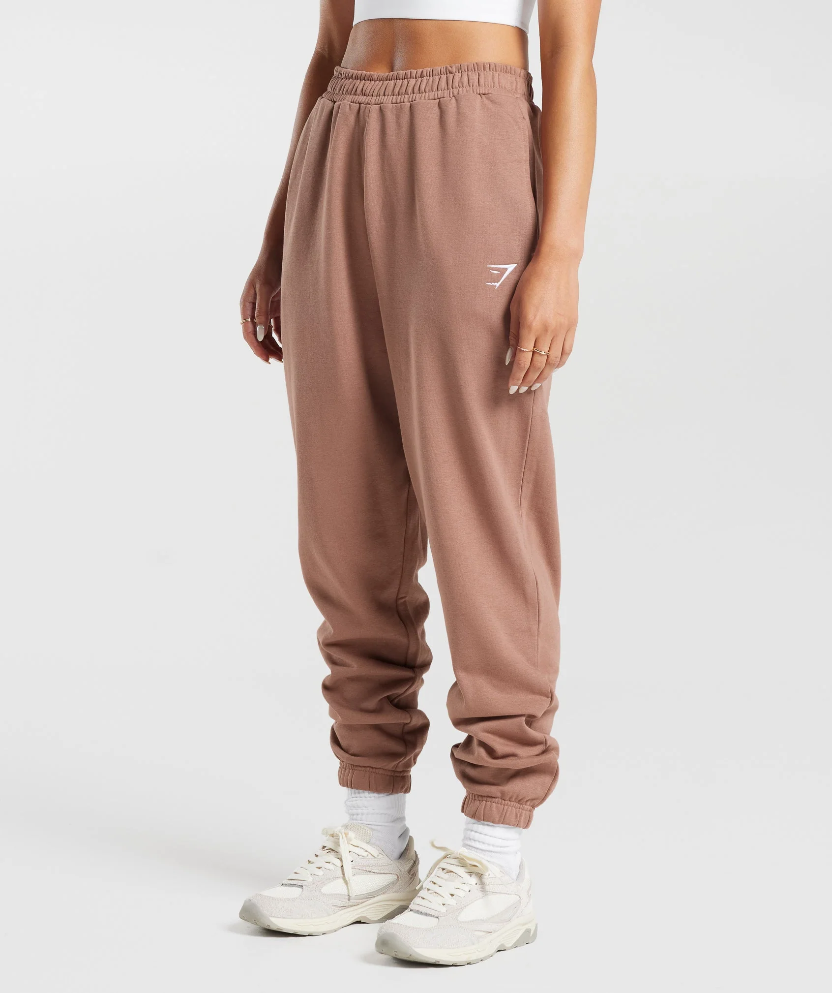 Gymshark Training Regular Fleece Joggers - Taupe Brown - Image 3