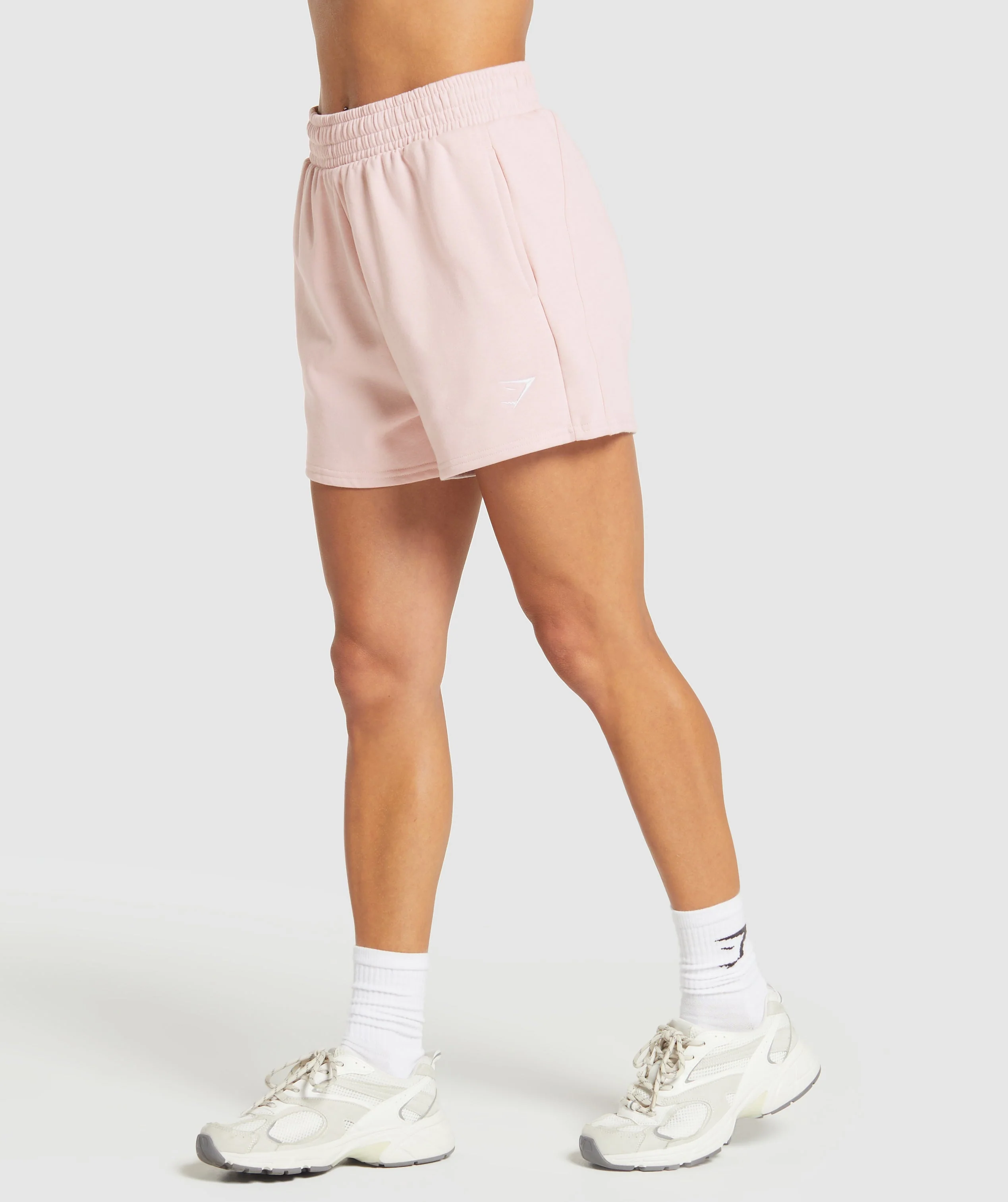 Gymshark Training Fleece Shorts - Fair Pink - Image 3
