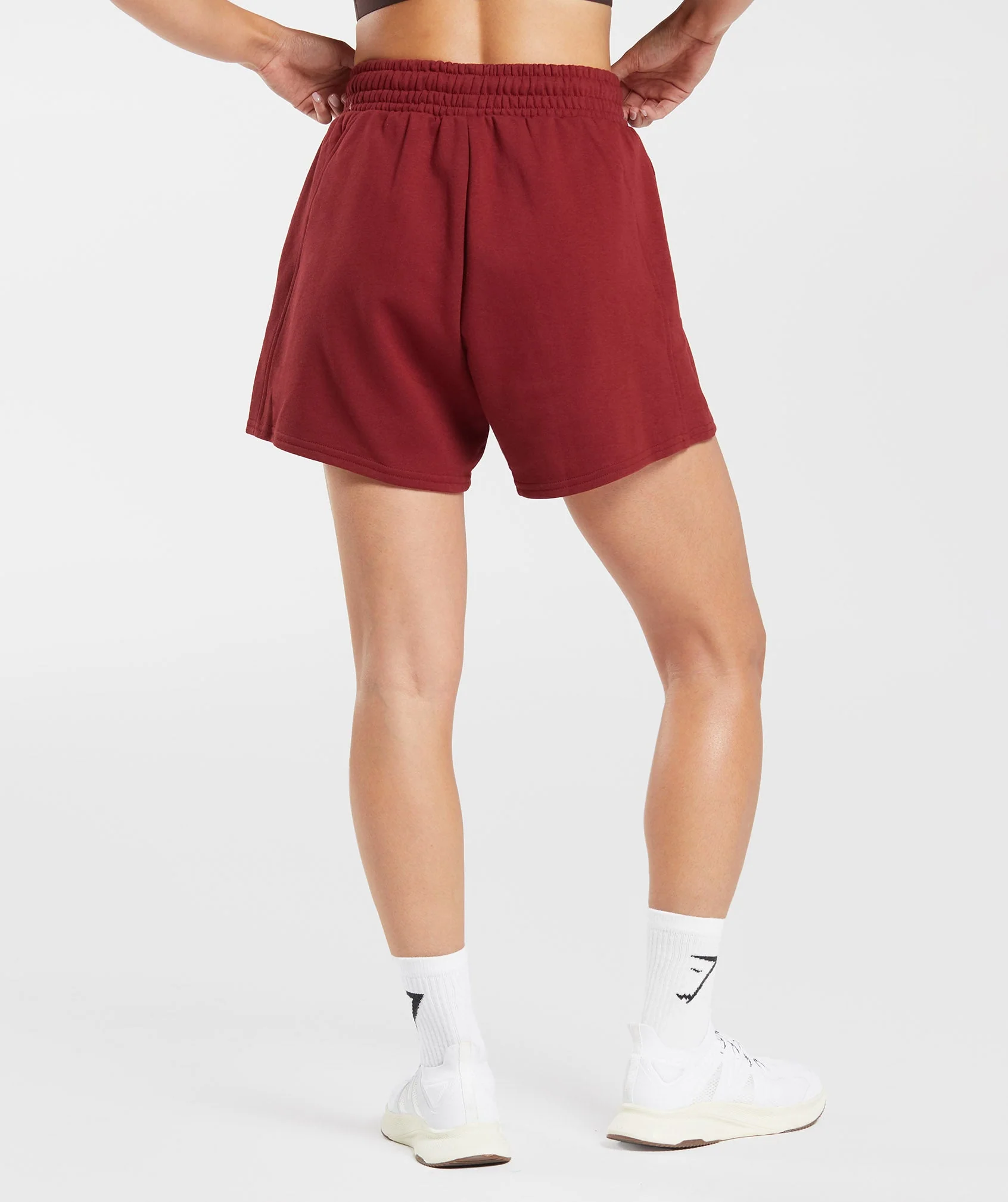 Gymshark Training Fleece Shorts - Spiced Red - Image 2