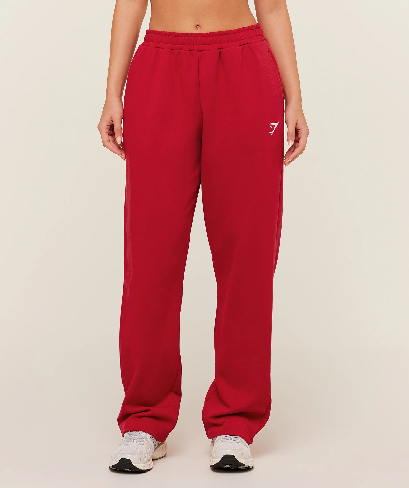 Gymshark Training Fleece Straight Leg Regular Joggers - Carmine Red - Image 2