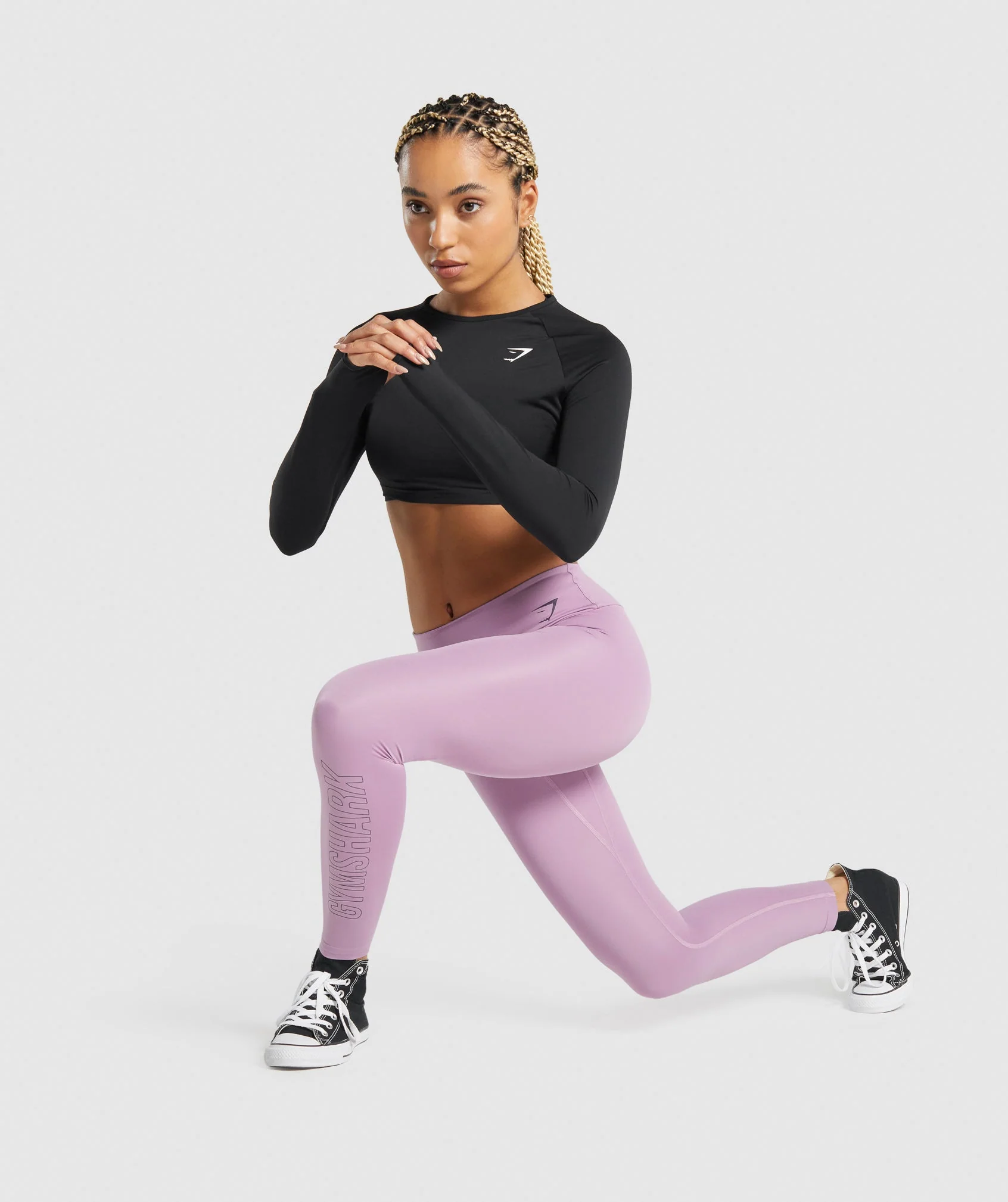 Gymshark Training Graphic Leggings - Purple - Image 4