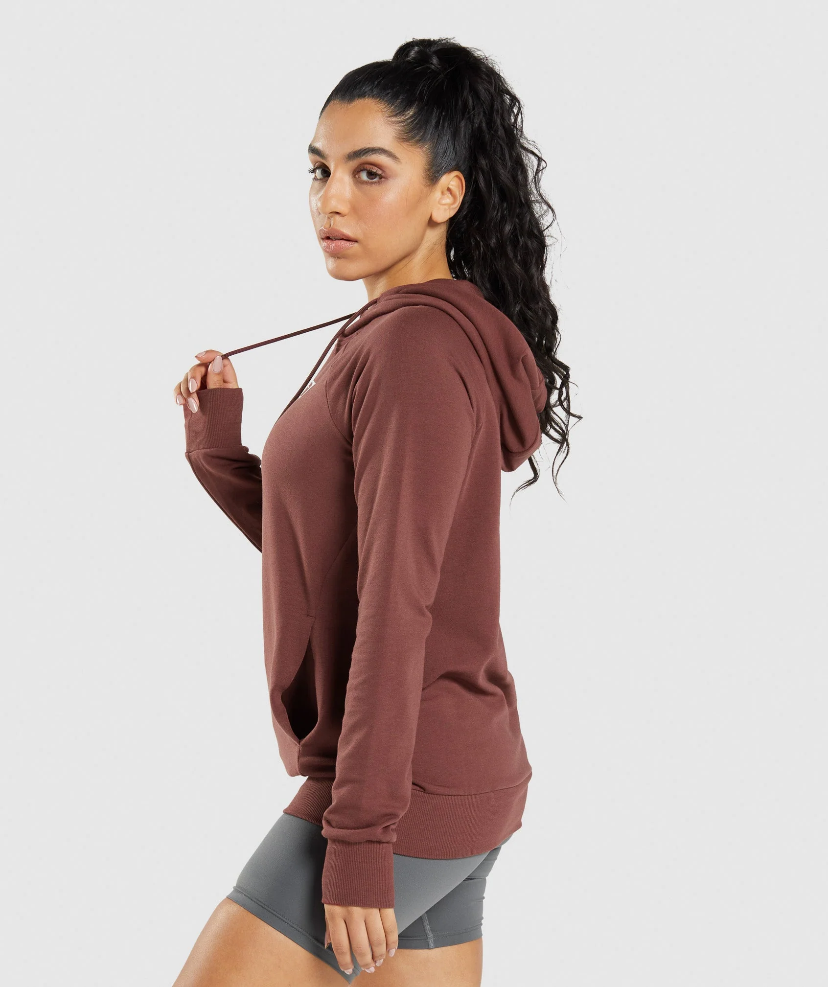 Gymshark Training Hoodie - Cherry Brown - Image 3