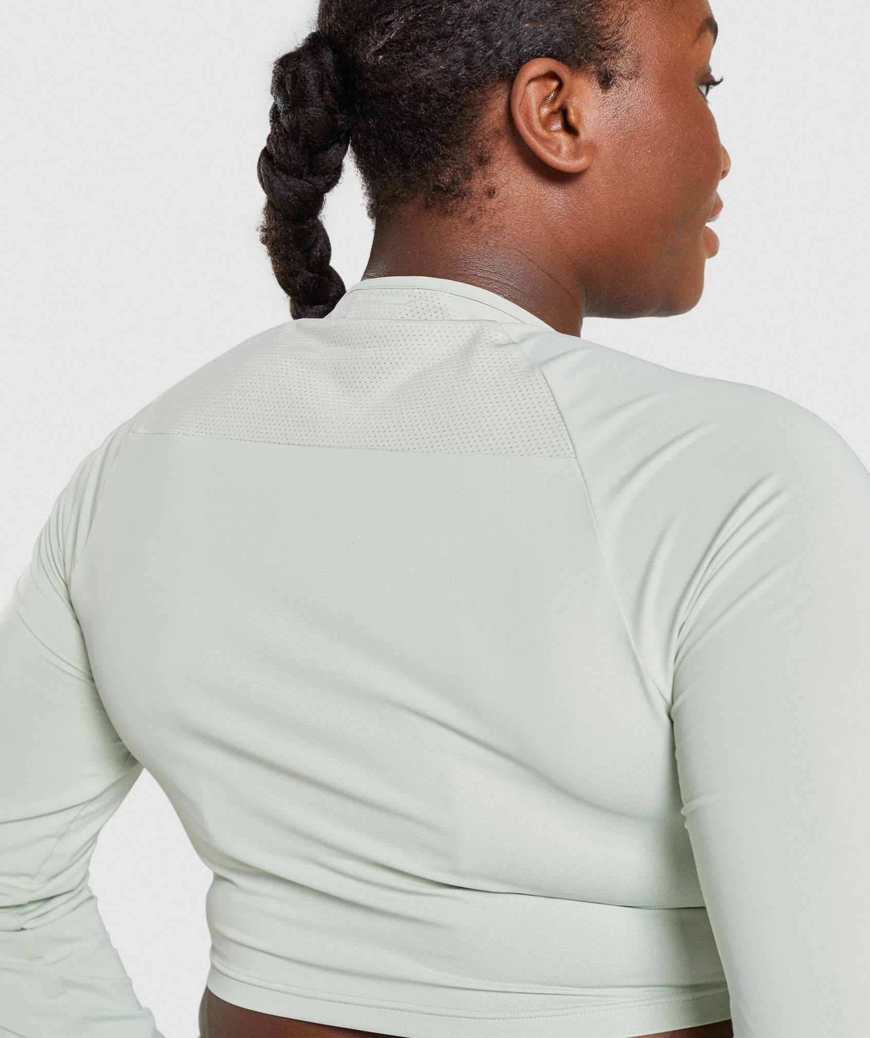 Gymshark Training Long Sleeve Crop Top - Light Green - Image 5
