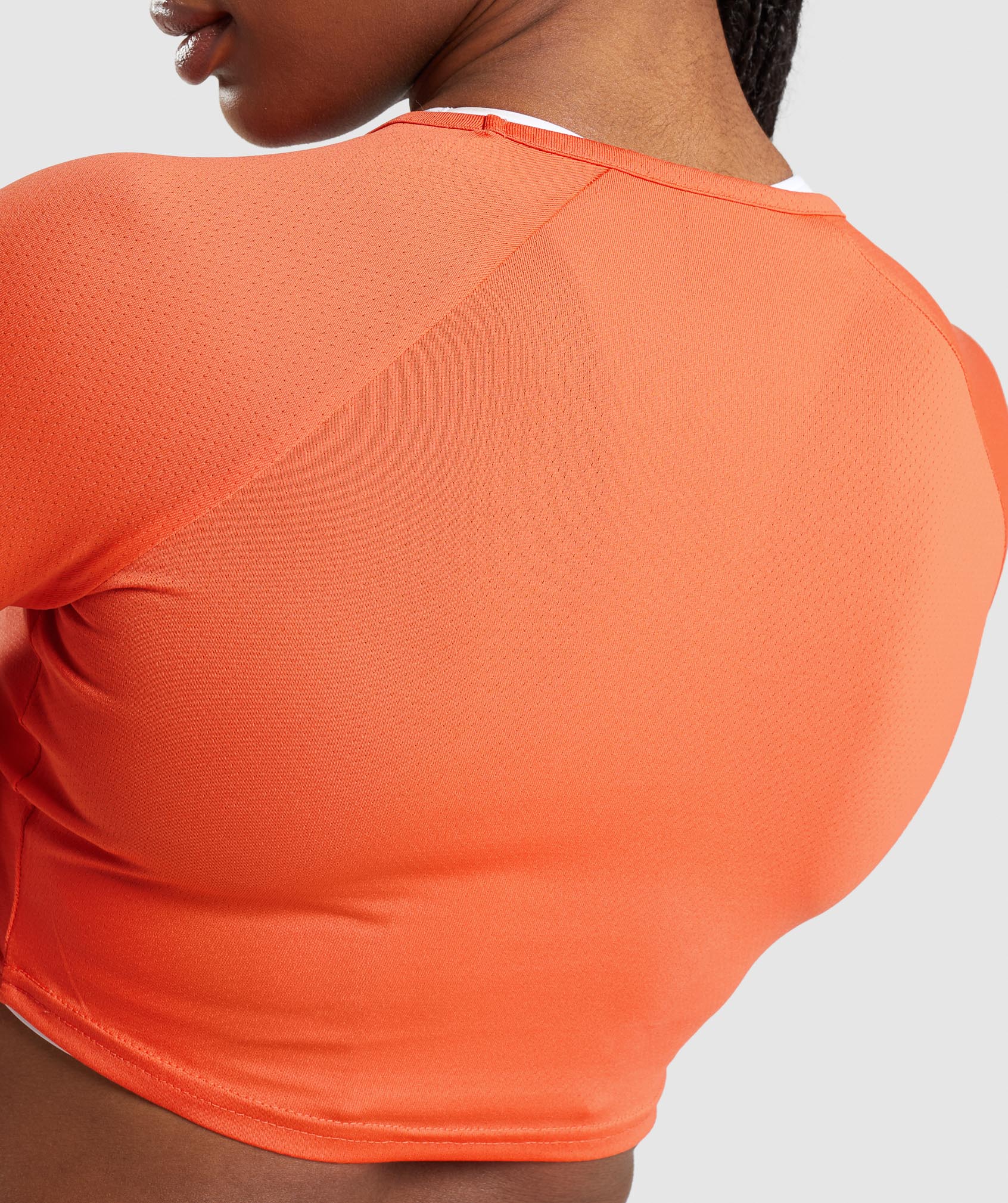 Gymshark Training Long Sleeve Crop Top - Papaya Orange - Image 6