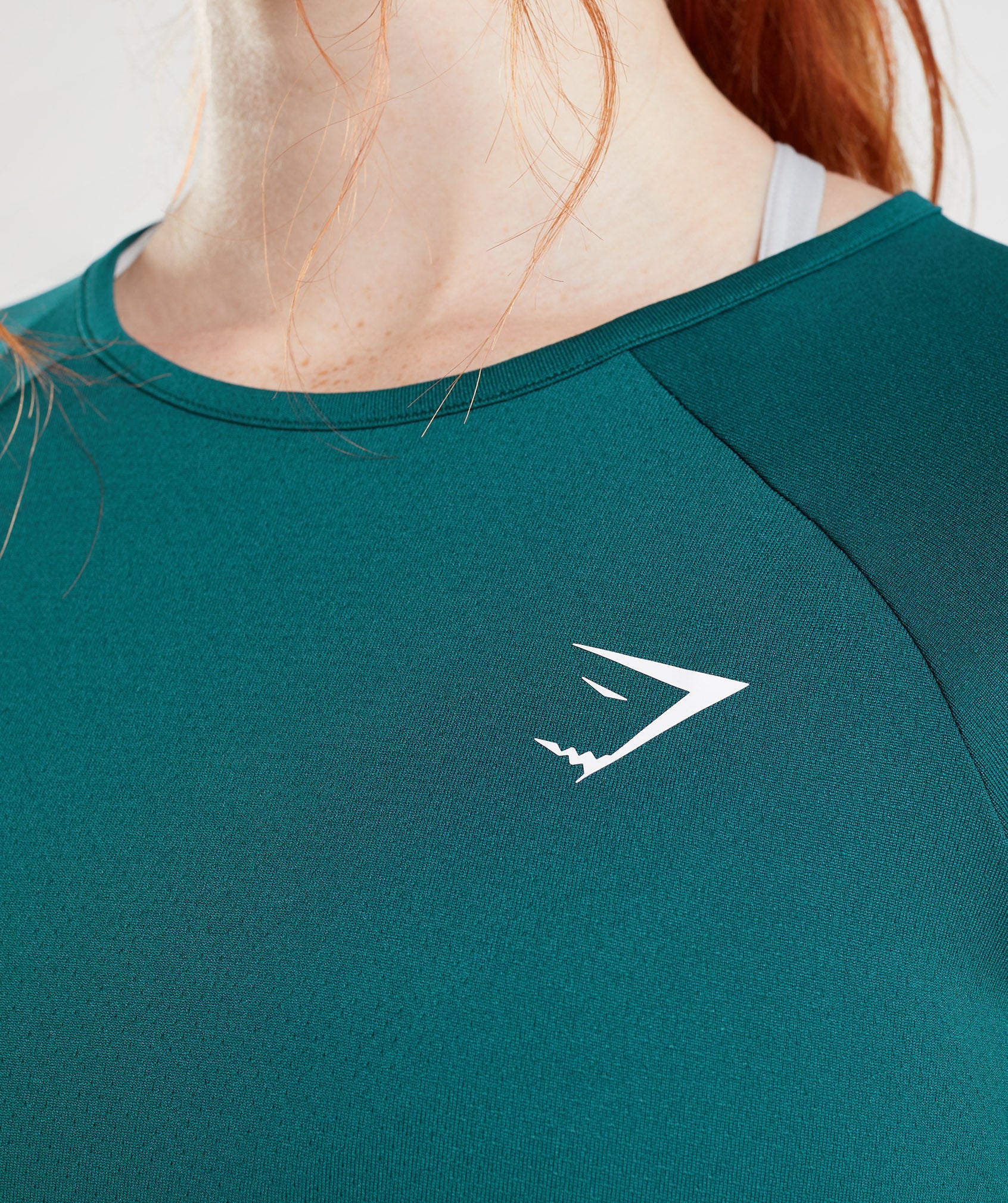 Gymshark Training Long Sleeve Crop Top - Winter Teal - Image 4