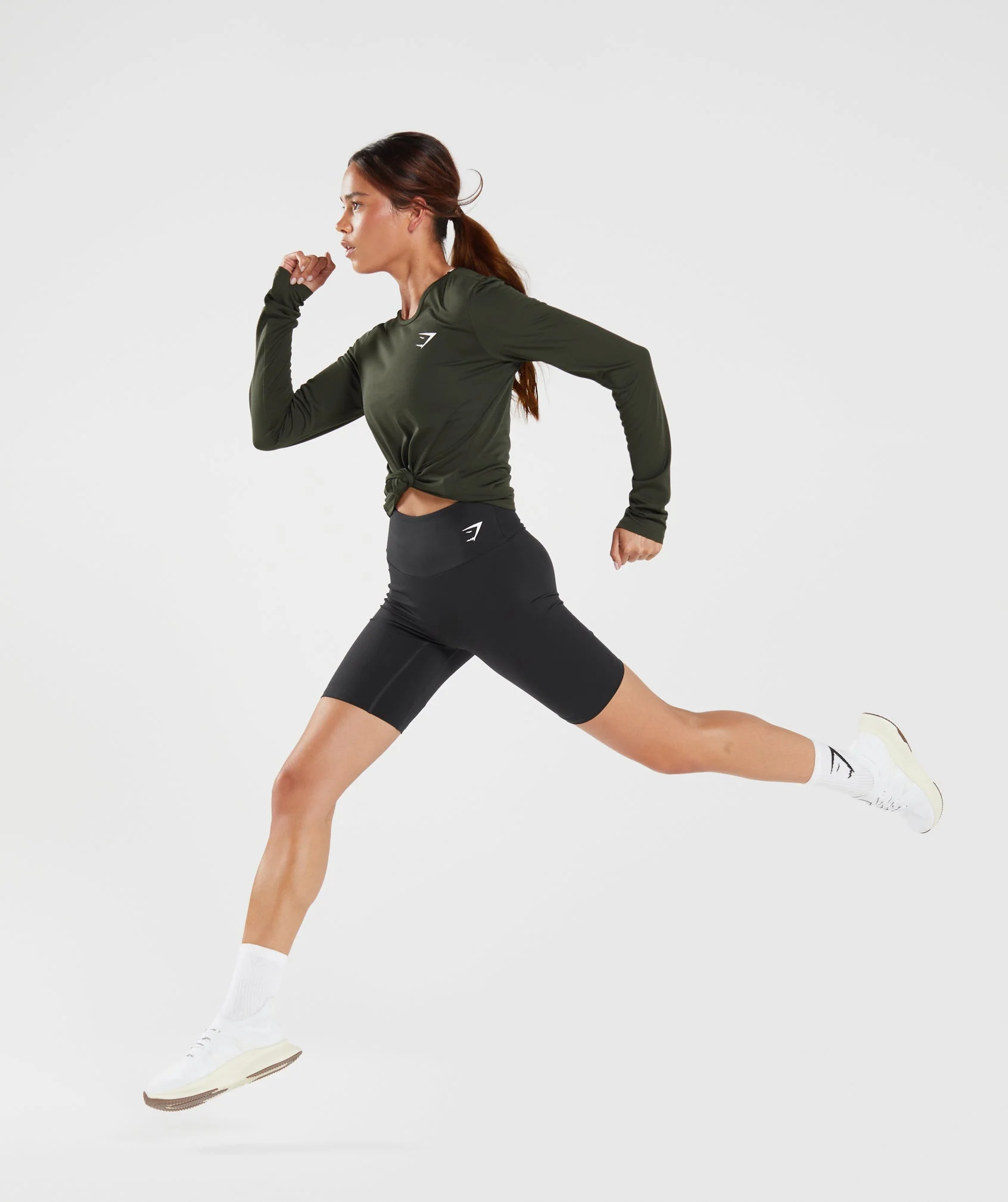 Gymshark Training Long Sleeve Top - Deep Olive Green - Image 4