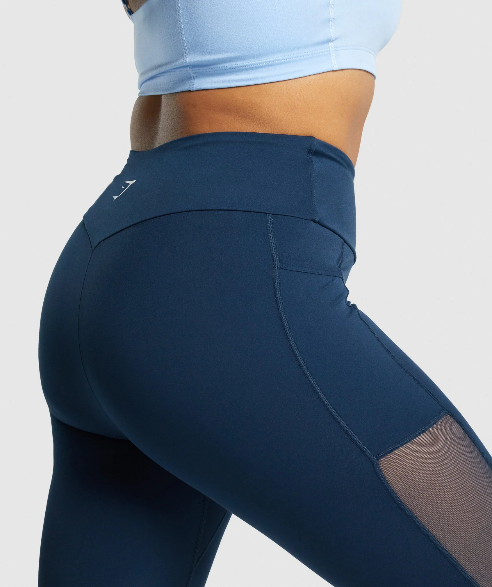 Gymshark Training Mesh Pocket Leggings - Navy - Image 5