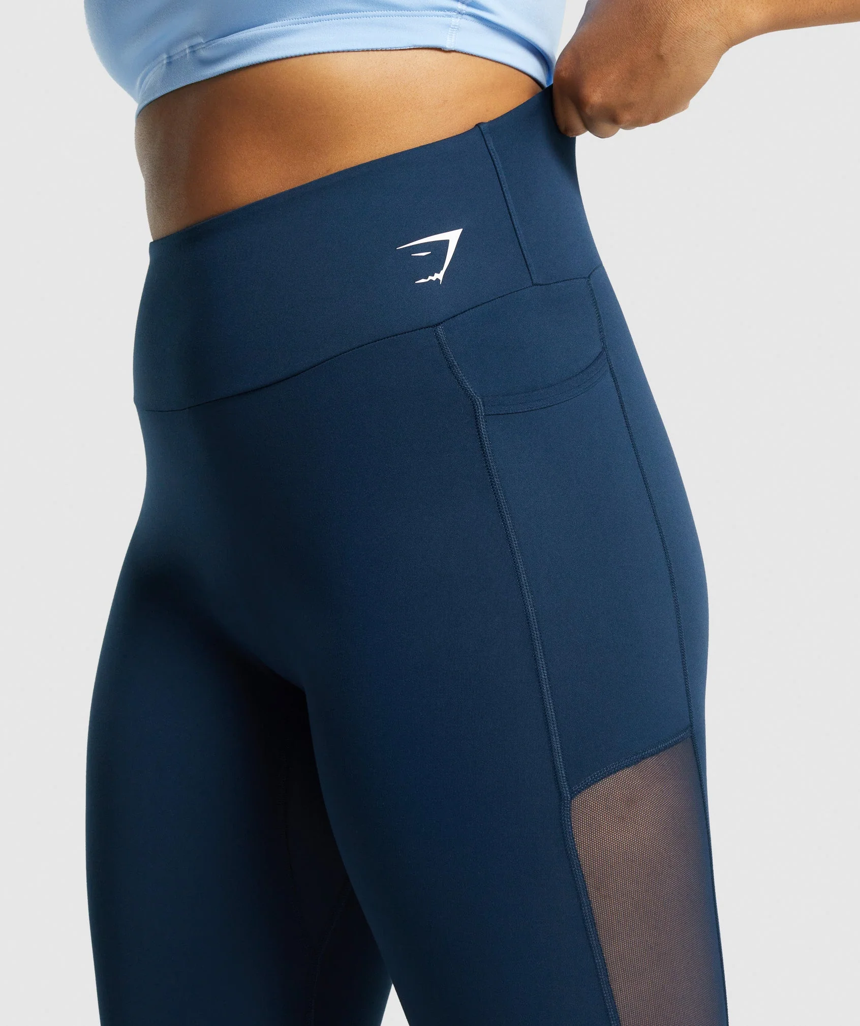 Gymshark Training Mesh Pocket Leggings - Navy - Image 6