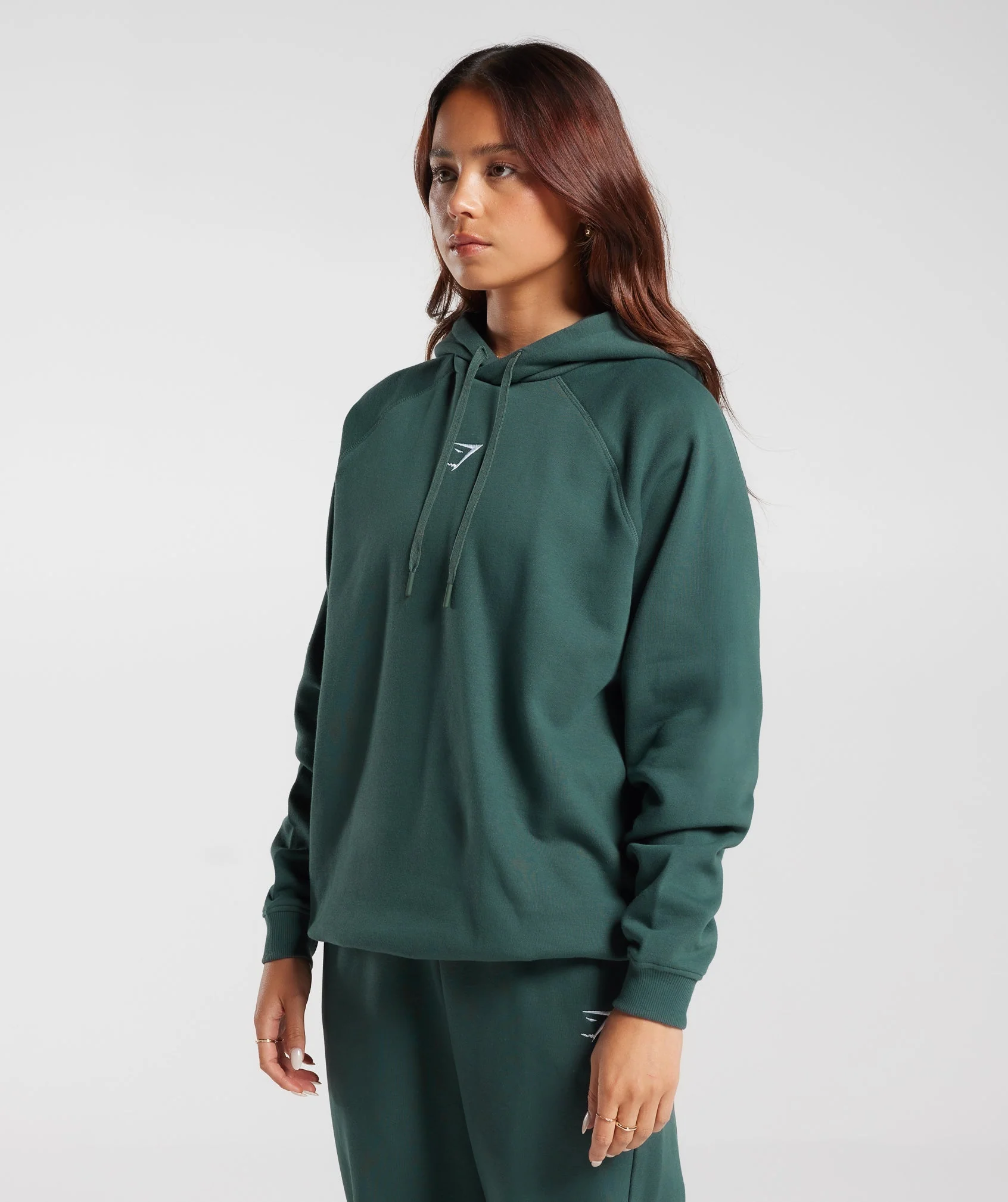 Gymshark Training Oversized Fleece Hoodie - Fog Green - Image 3
