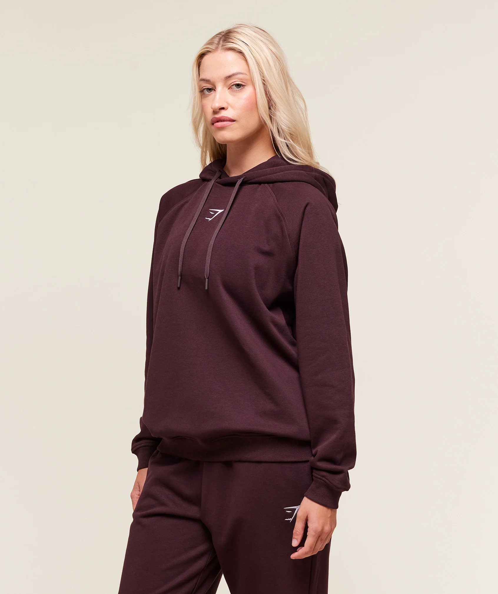 Gymshark Training Oversized Fleece Hoodie - Cherry Purple - Image 3