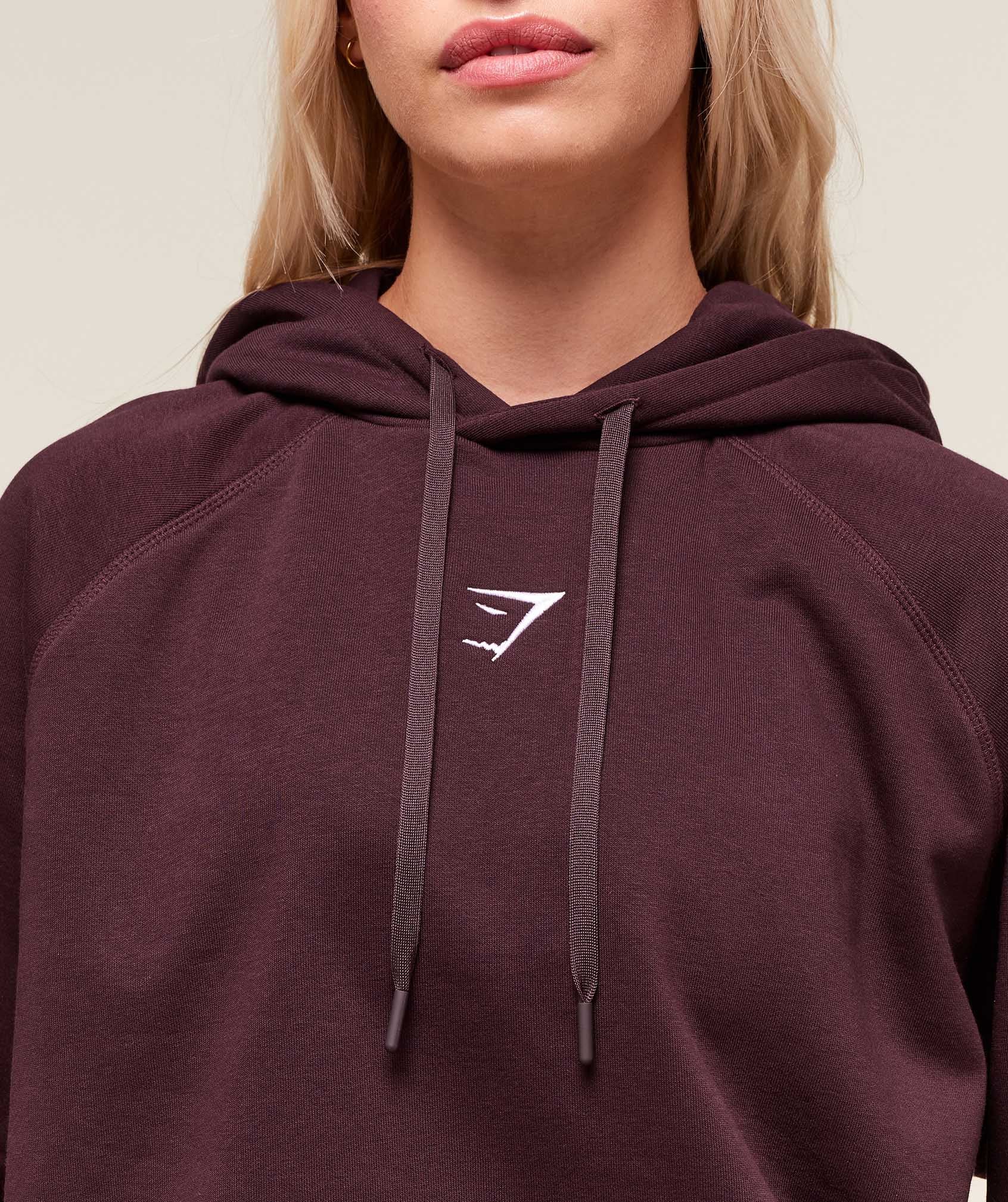 Gymshark Training Oversized Fleece Hoodie - Cherry Purple - Image 4