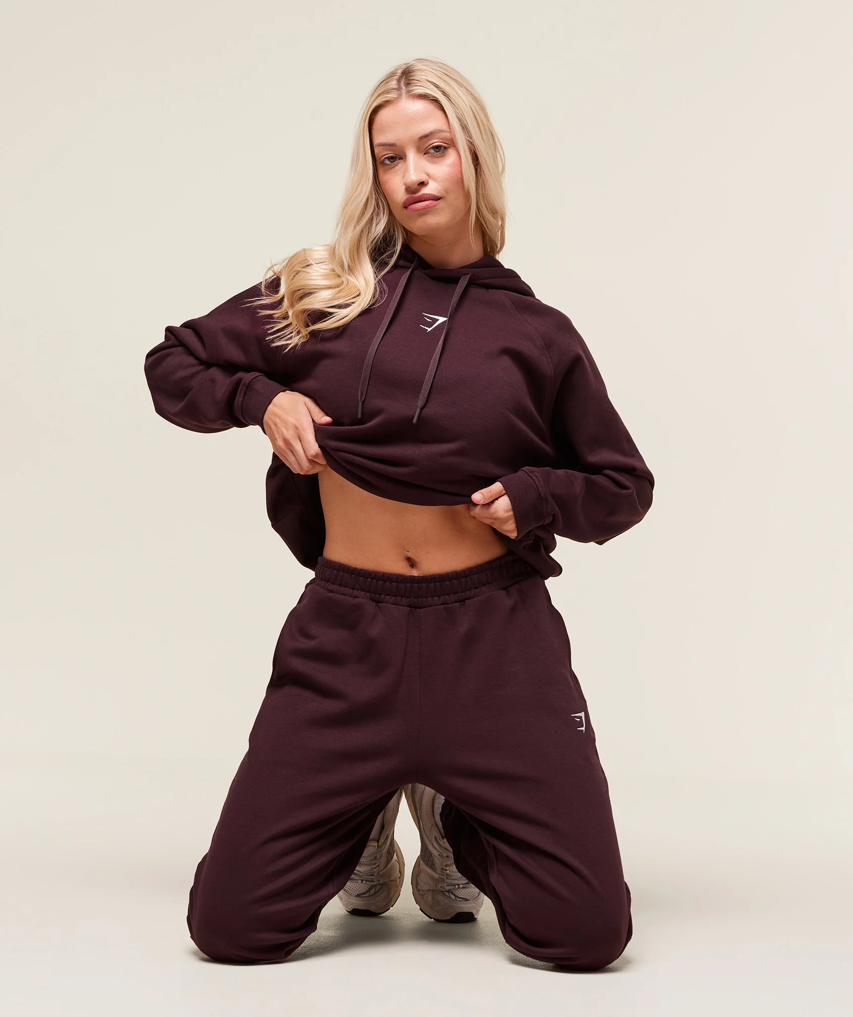 Gymshark Training Oversized Fleece Hoodie - Cherry Purple - Image 5