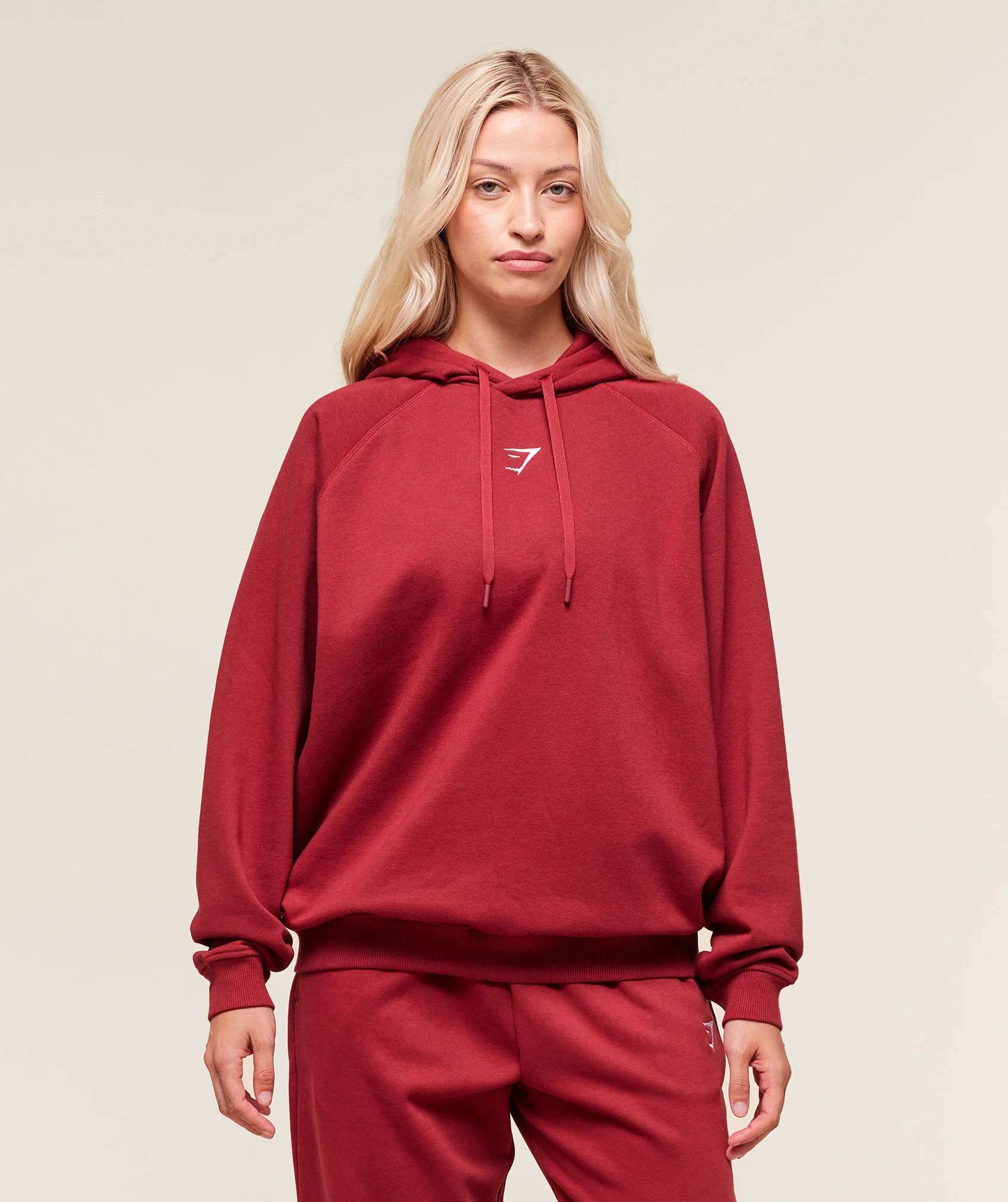Gymshark Training Oversized Fleece Hoodie - Athletic Burgundy