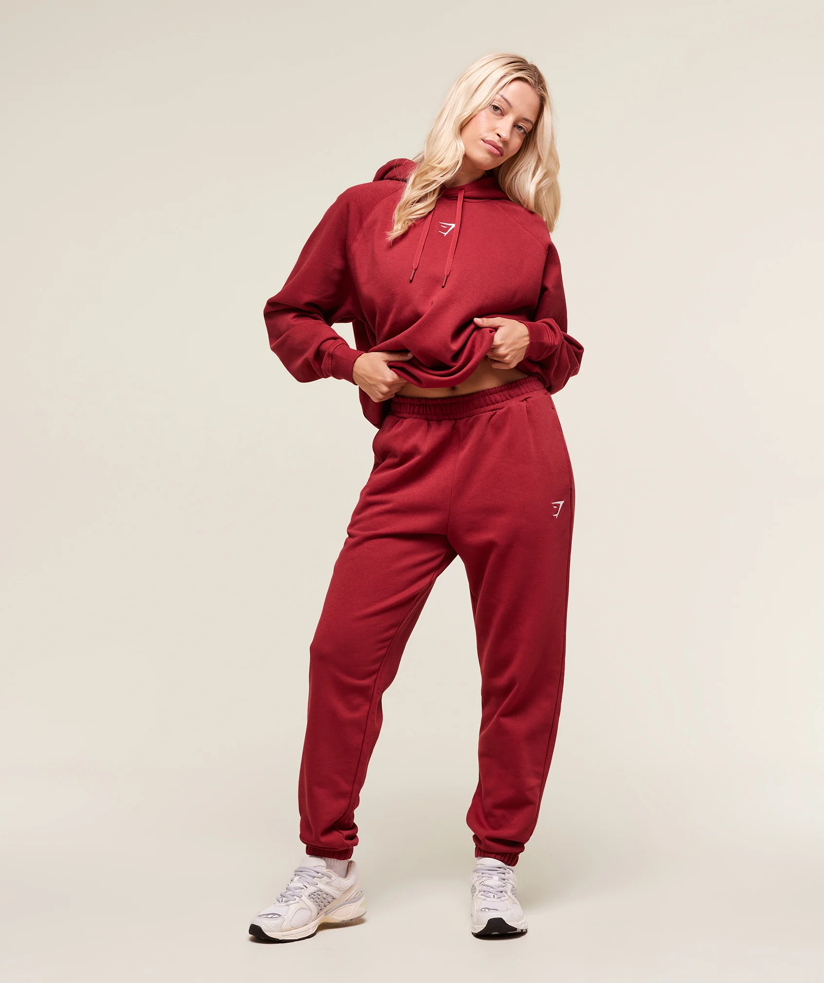 Gymshark Training Oversized Fleece Hoodie - Athletic Burgundy - Image 4