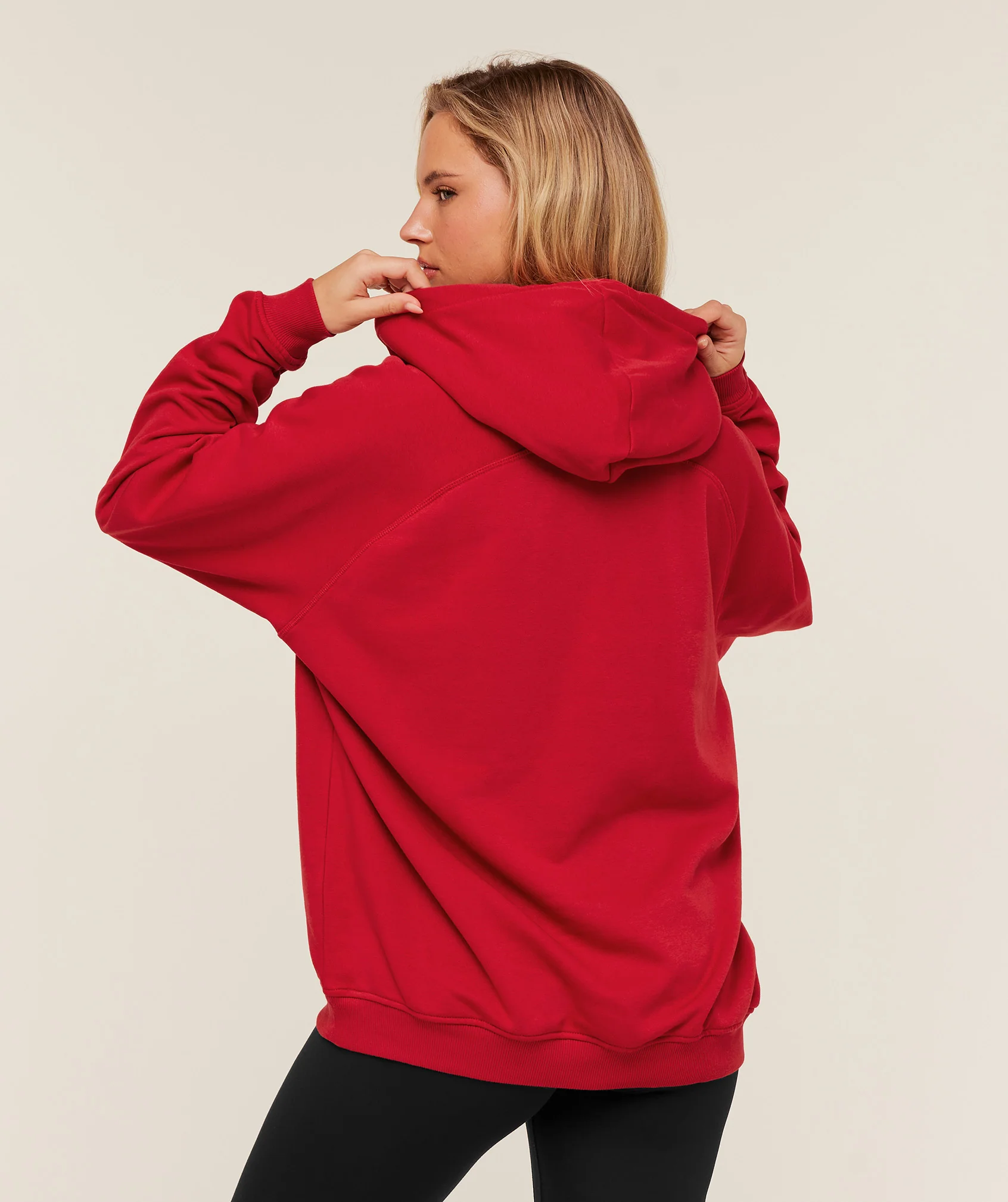 Gymshark Training Oversized Fleece Hoodie - Carmine Red - Image 2