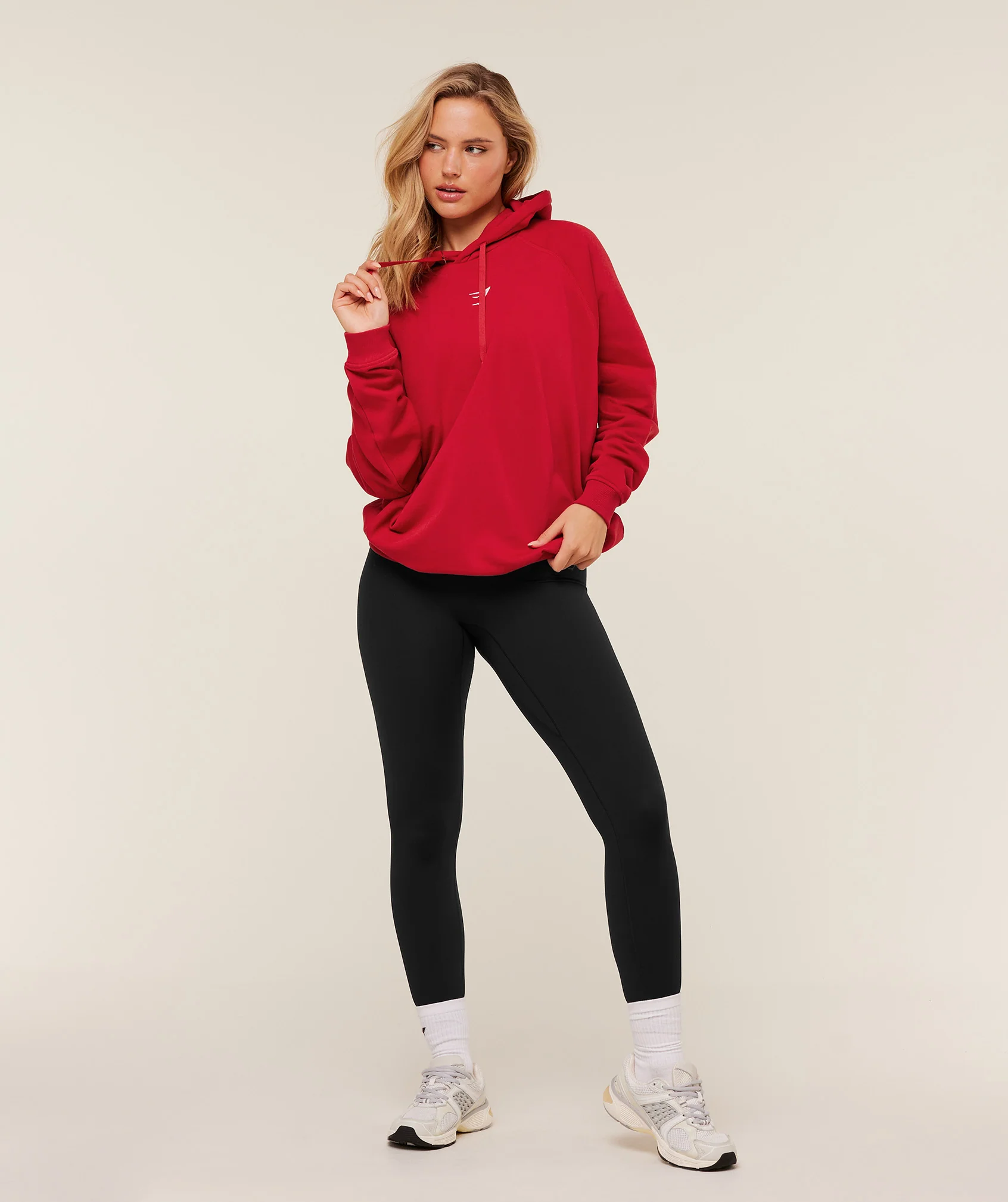 Gymshark Training Oversized Fleece Hoodie - Carmine Red - Image 4