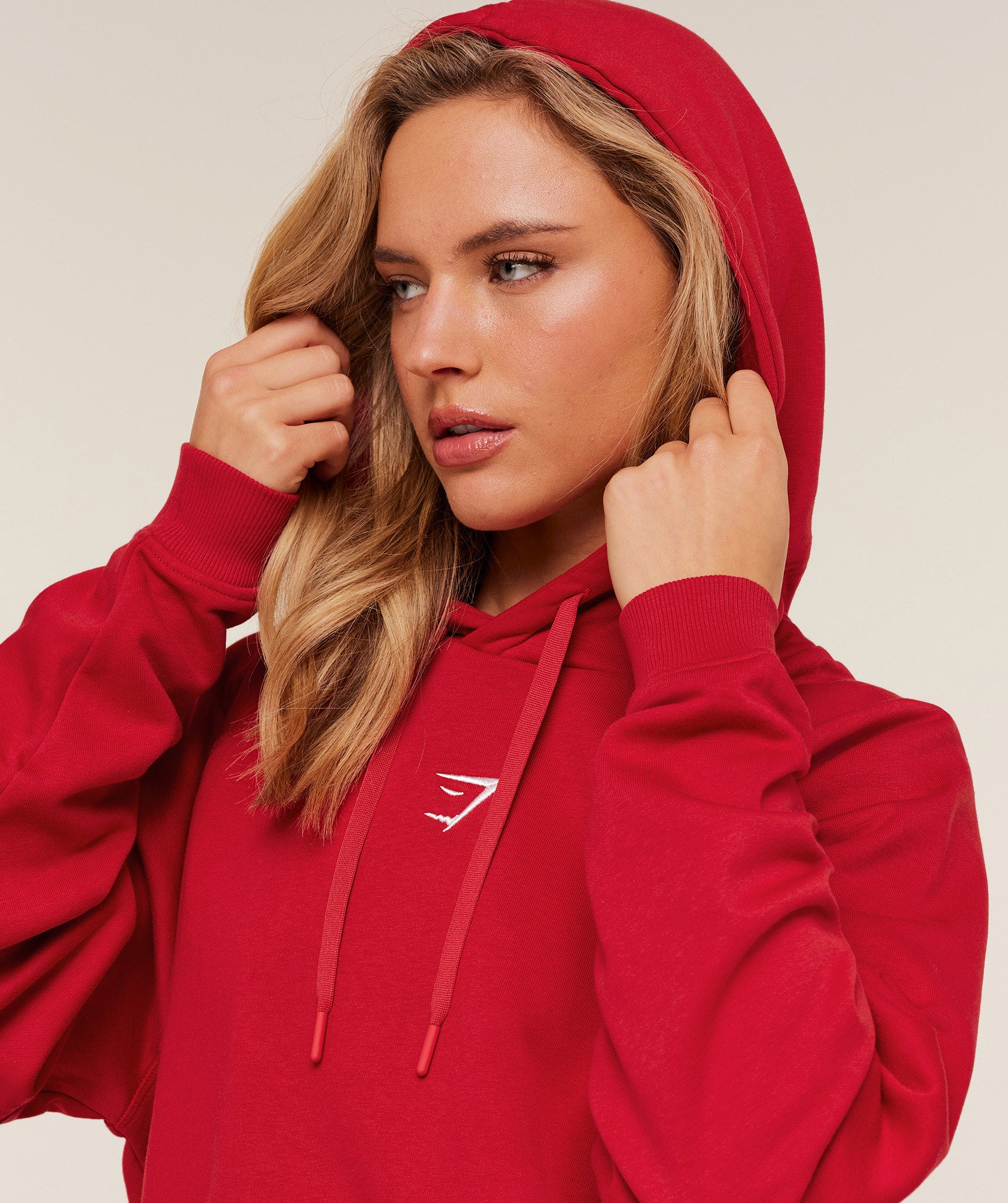 Gymshark Training Oversized Fleece Hoodie - Carmine Red - Image 5
