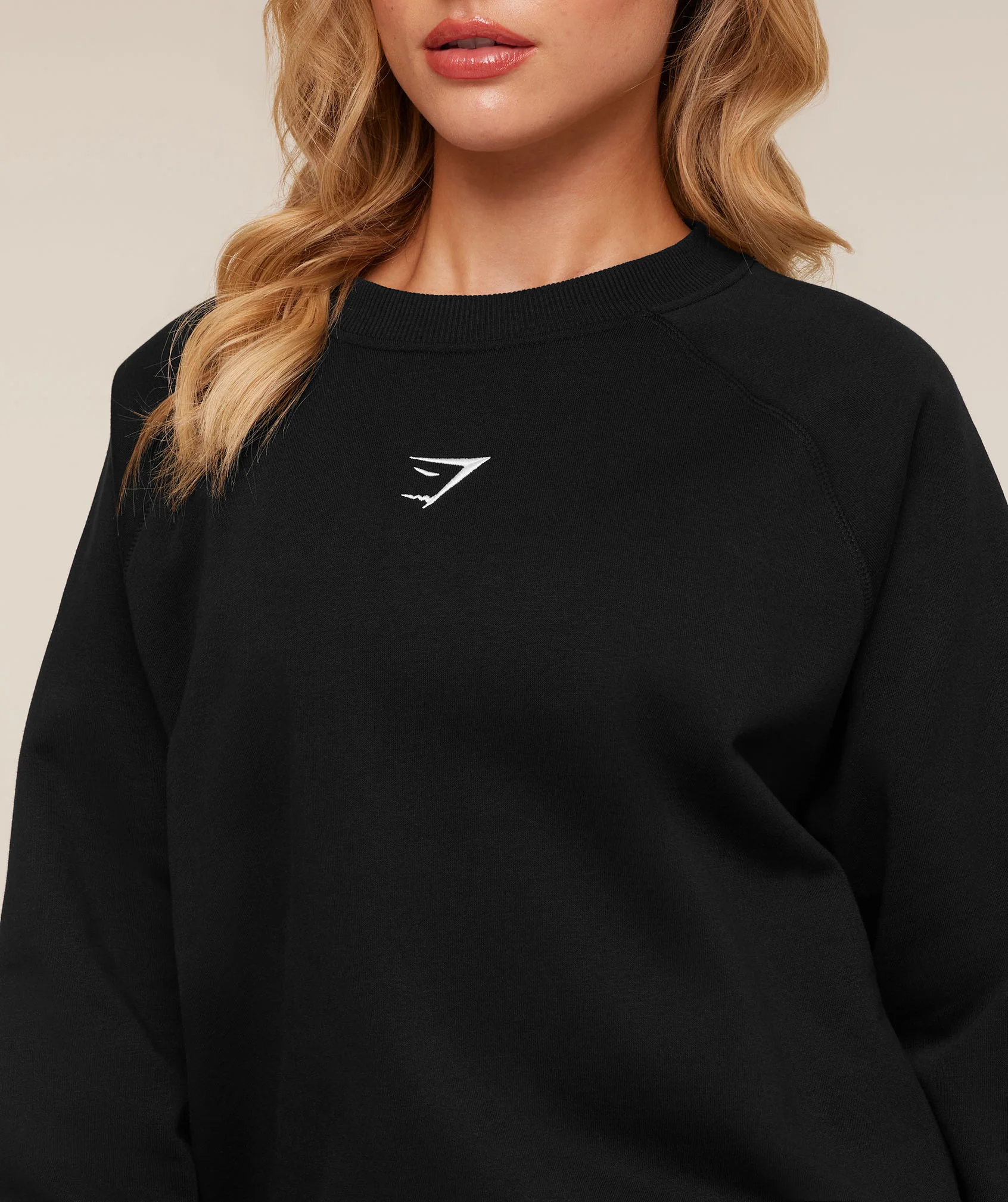 Gymshark Training Oversized Fleece Sweatshirt - Black - Image 4
