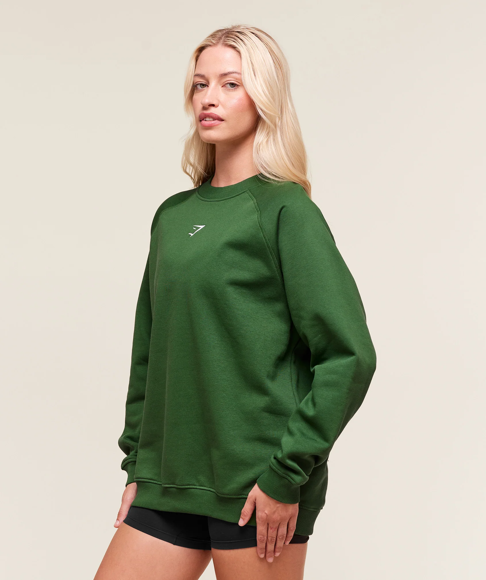 Gymshark Training Oversized Fleece Sweatshirt - Athletic Green - Image 3