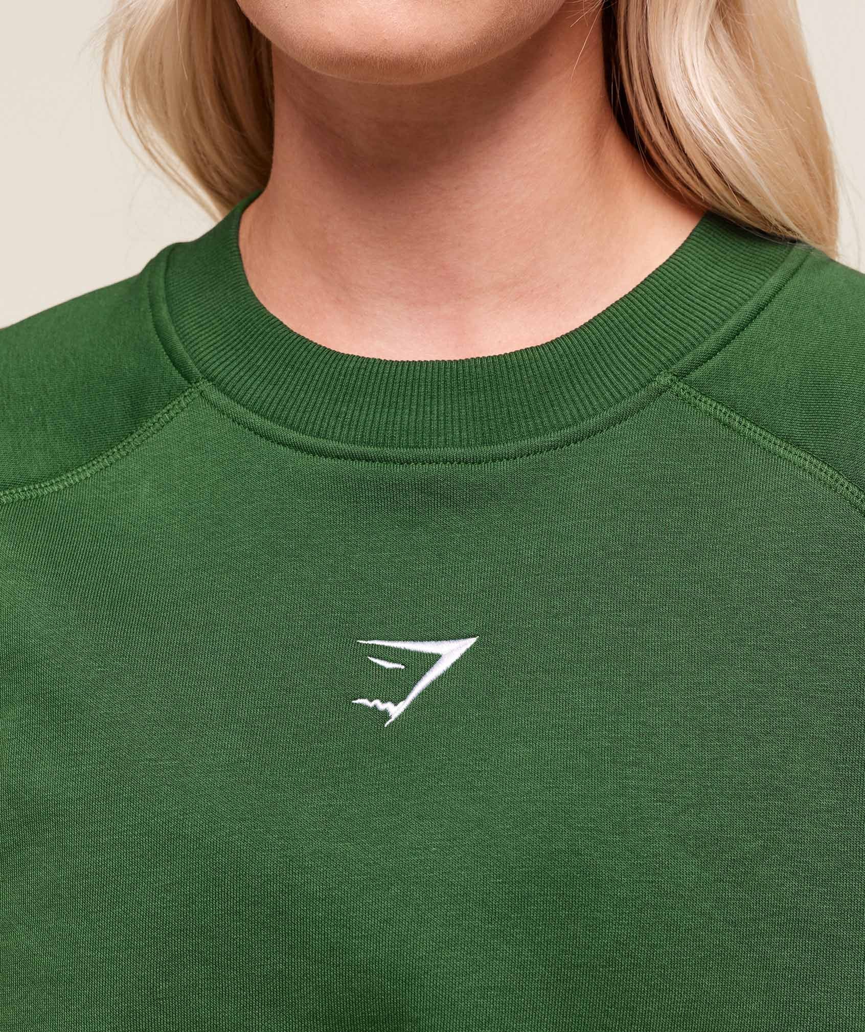 Gymshark Training Oversized Fleece Sweatshirt - Athletic Green - Image 5