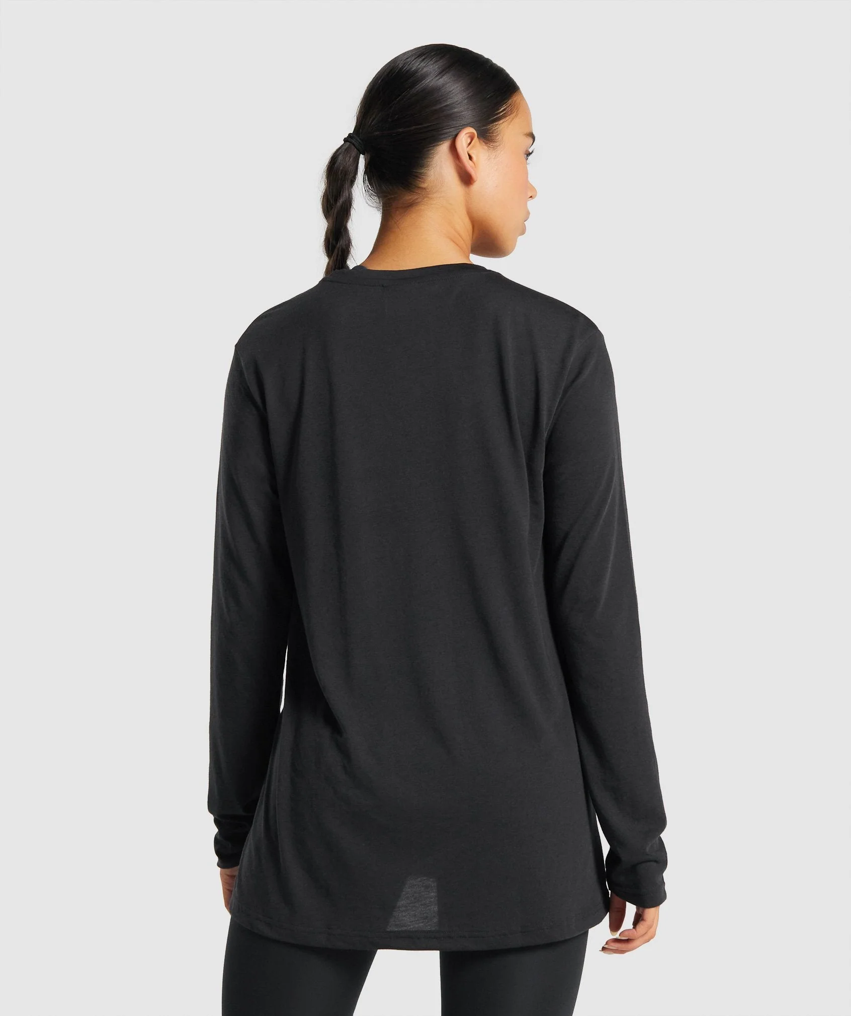 Gymshark Training Oversized Long Sleeve Top - Black - Image 2