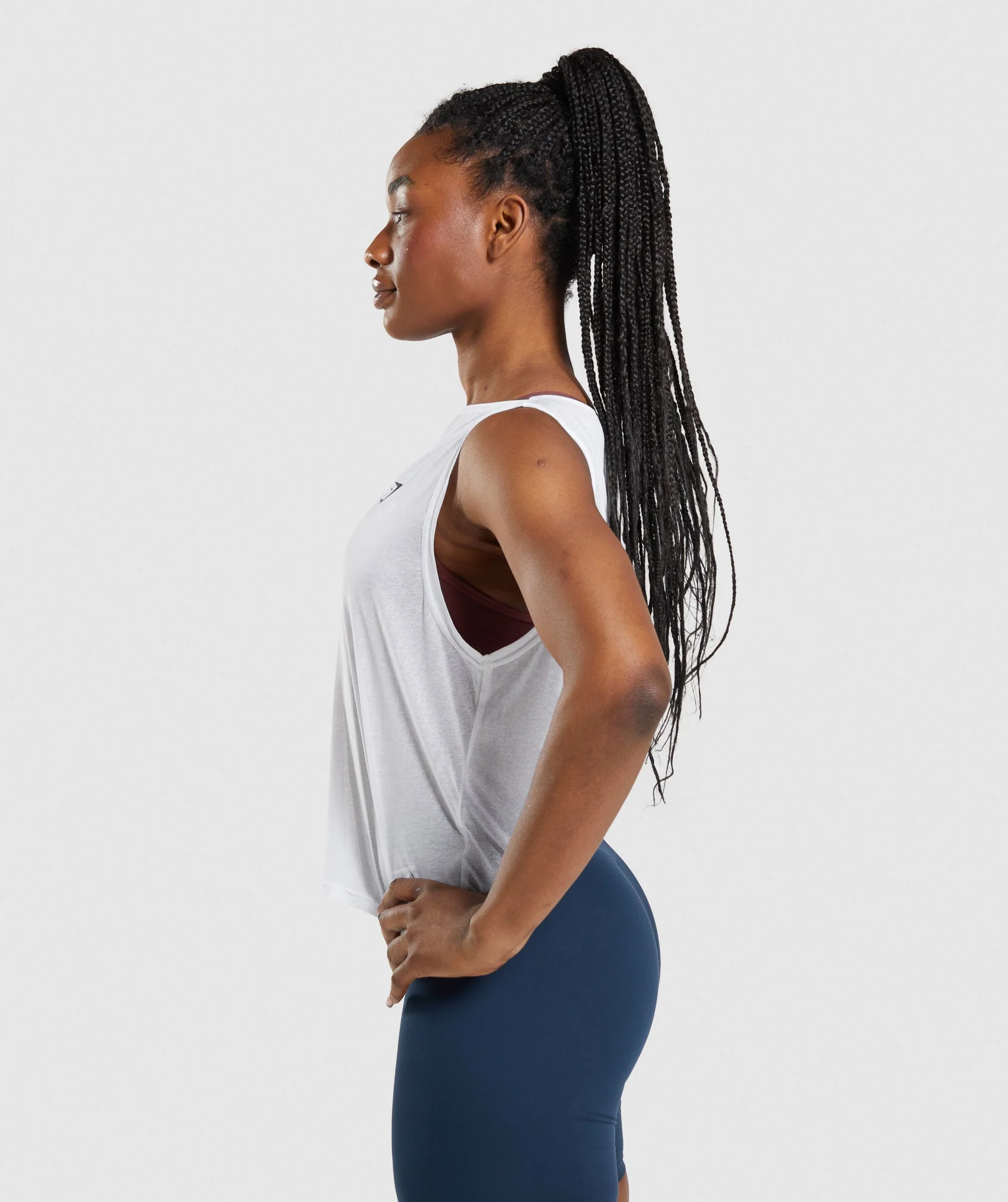 Gymshark Training Oversized Tank - White - Image 3
