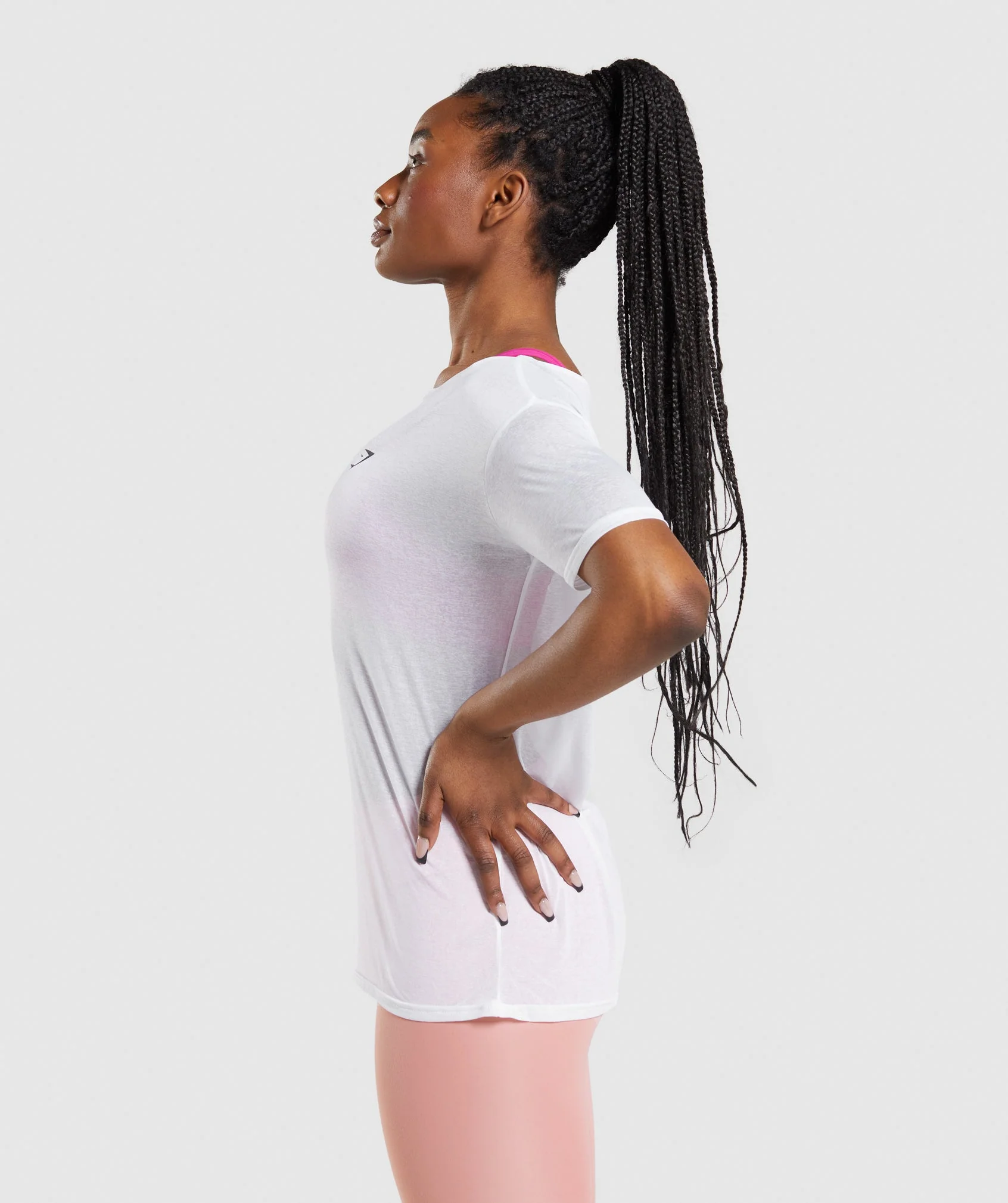 Gymshark Training Oversized Top - White - Image 3
