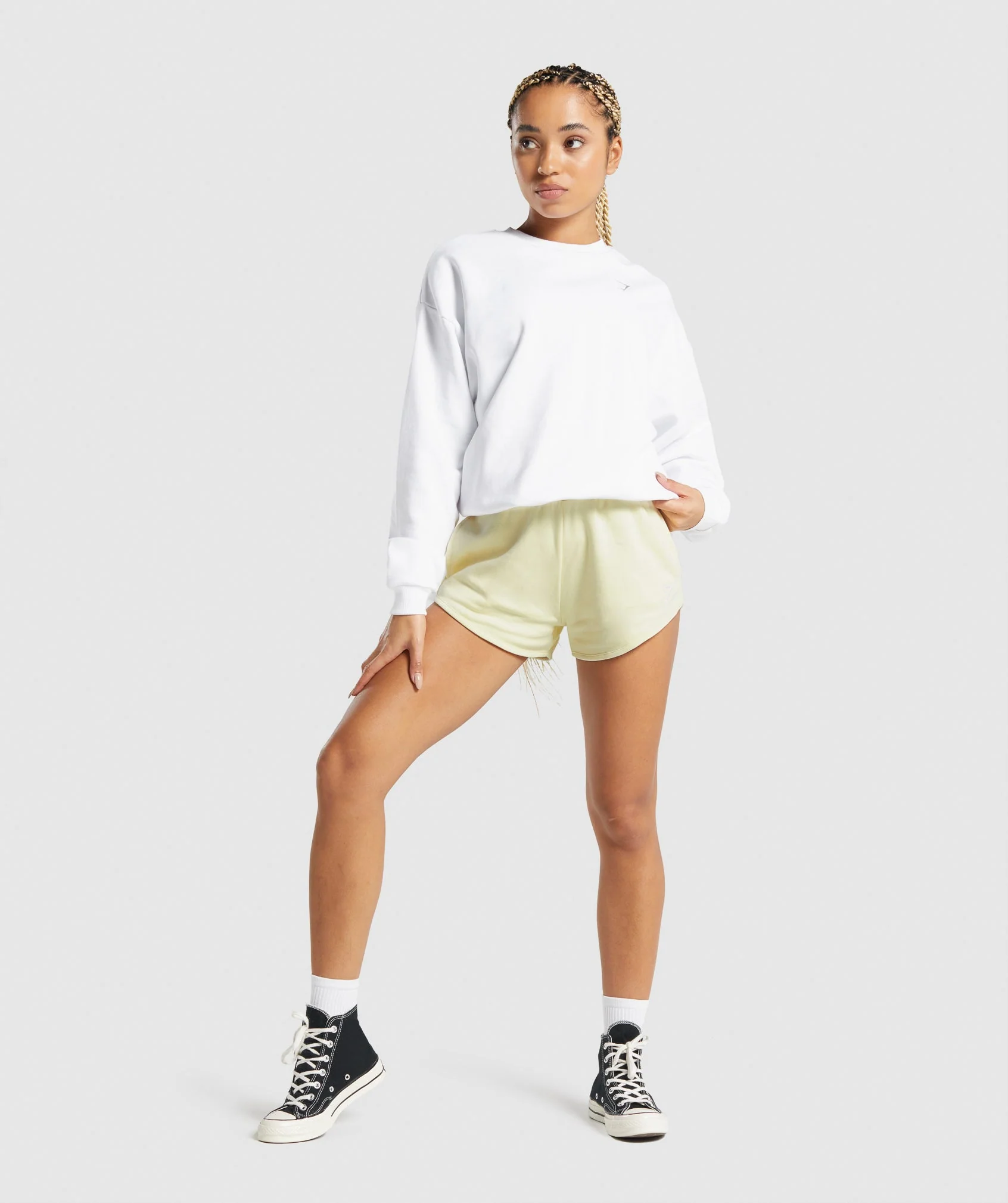 Gymshark Training Sweat Shorts - Yellow - Image 4