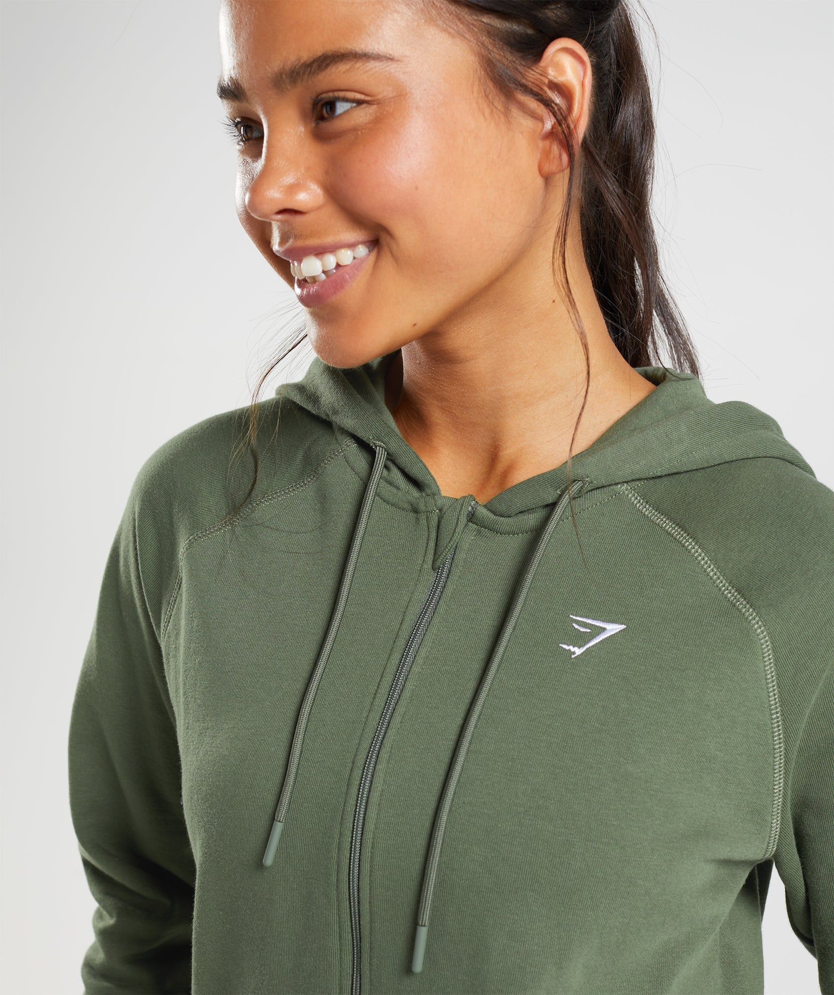 Gymshark Training Zip Hoodie - Core Olive - Image 3