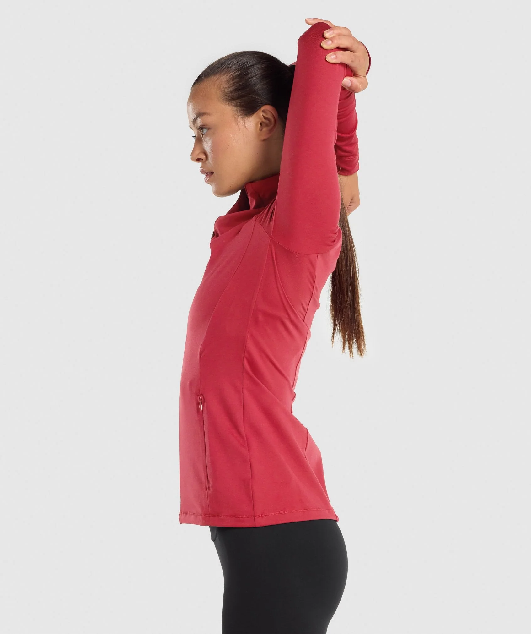Gymshark Training Zip Up - Burgundy - Image 3