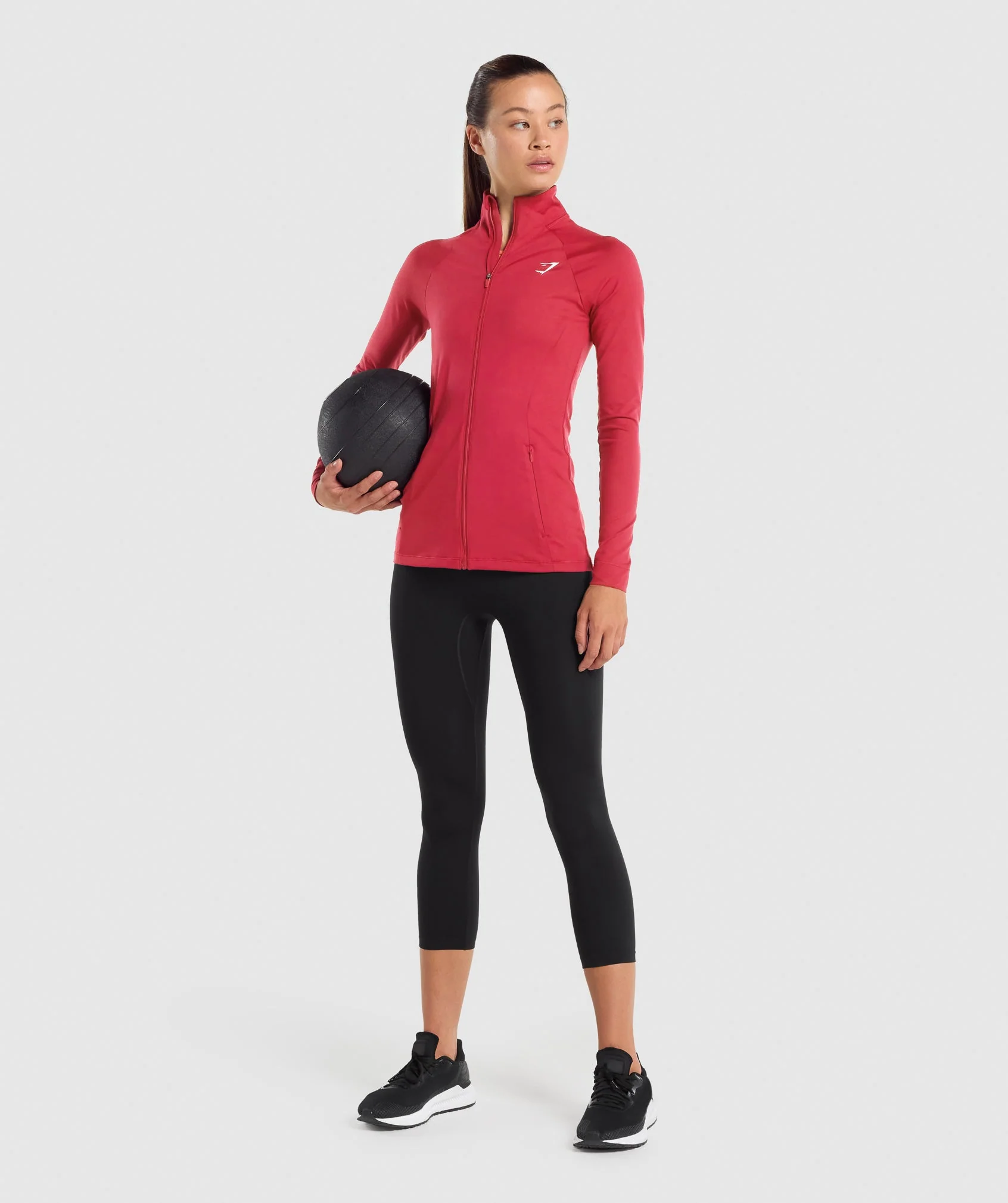 Gymshark Training Zip Up - Burgundy - Image 4