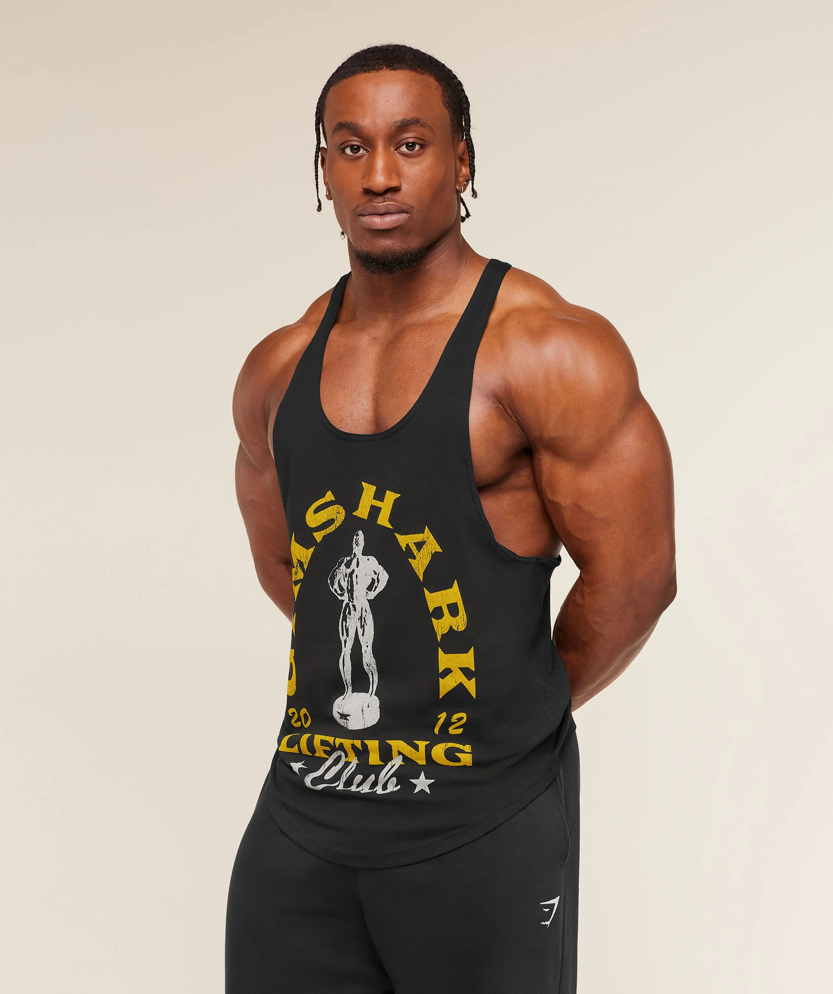 Gymshark Trophy Graphic Stringer - Black - Image 3