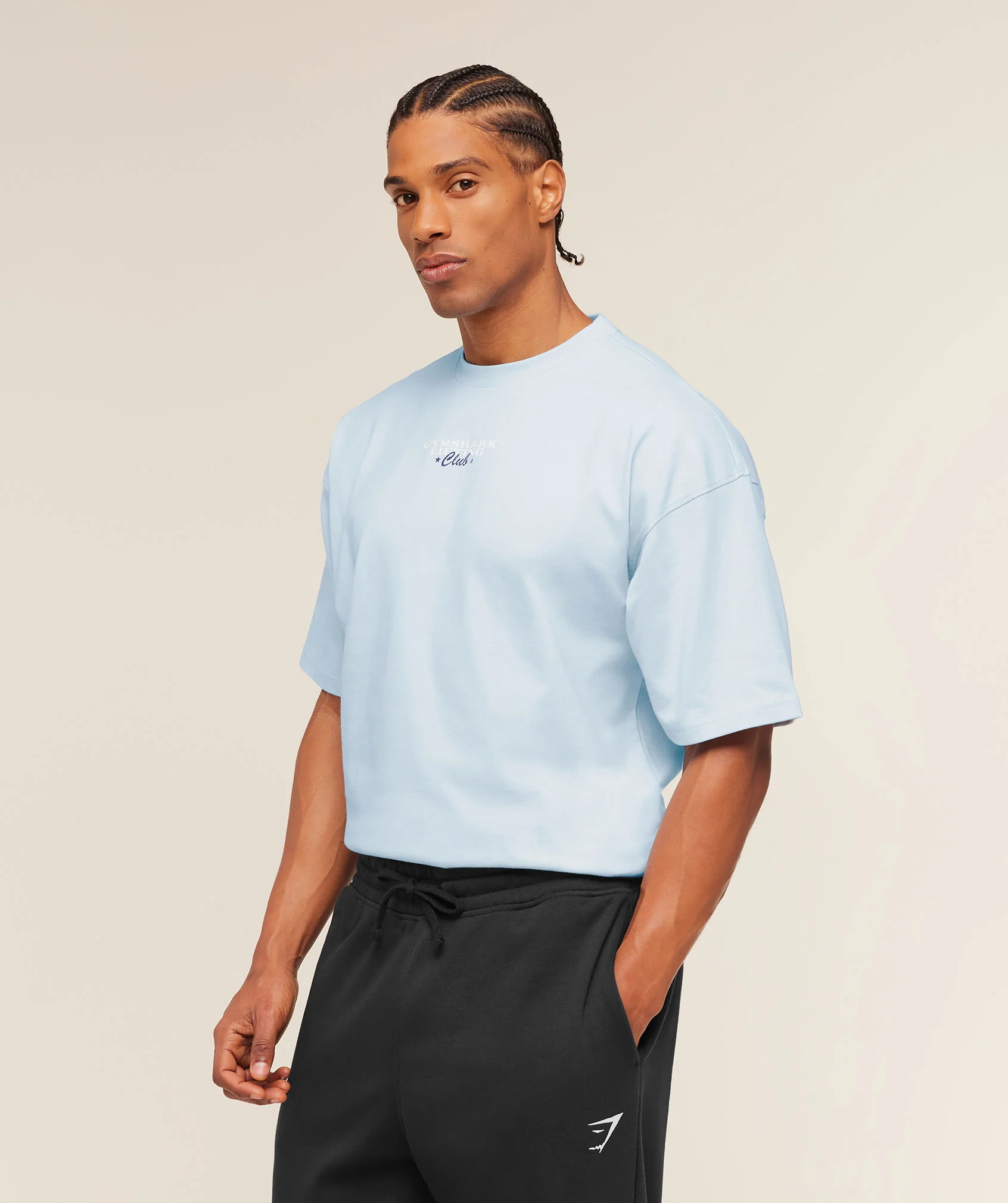 Gymshark Trophy Graphic T-Shirt - Chilled Blue - Image 3