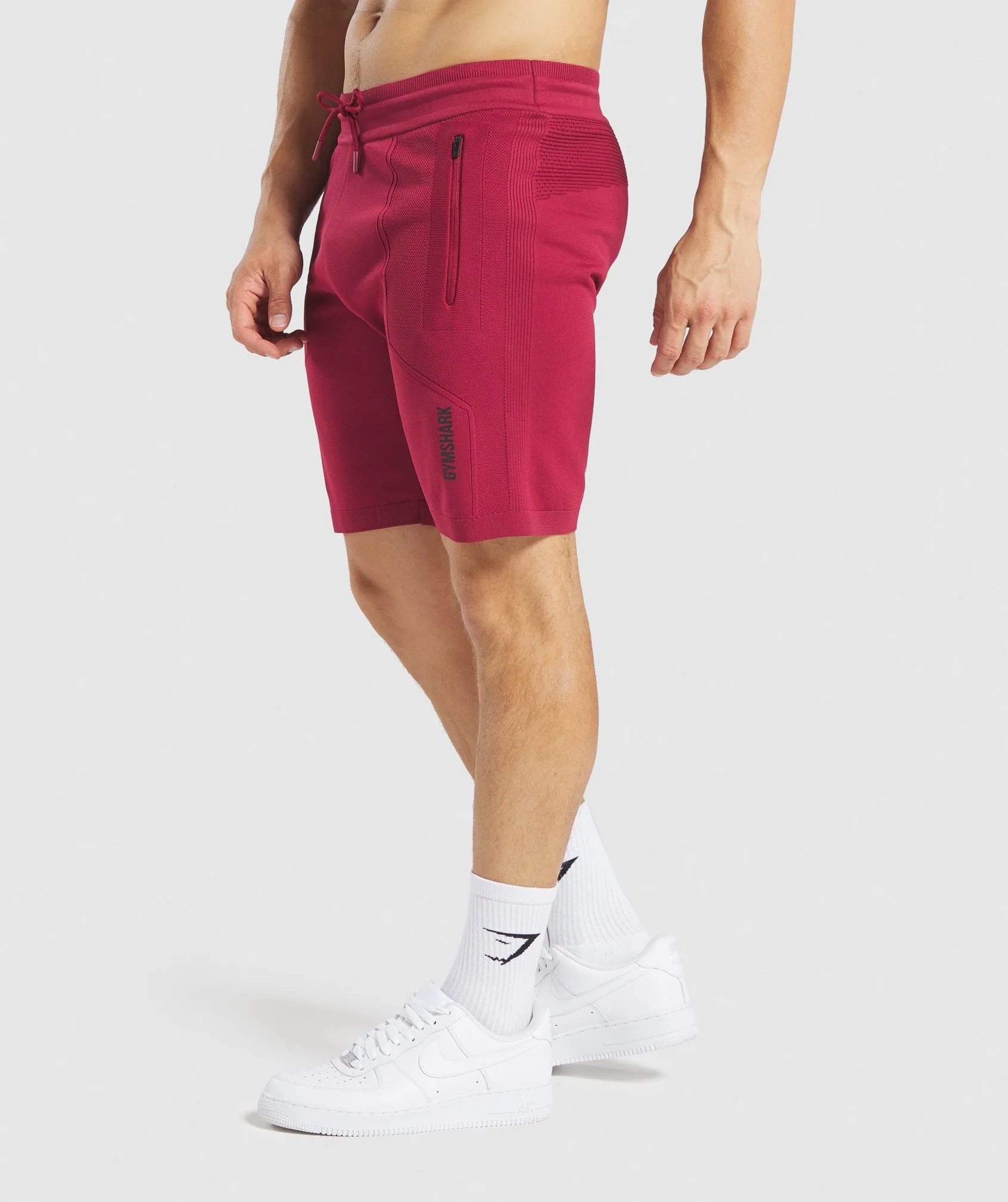 Gymshark True Knit Shorts - Burgundy - Image 3
