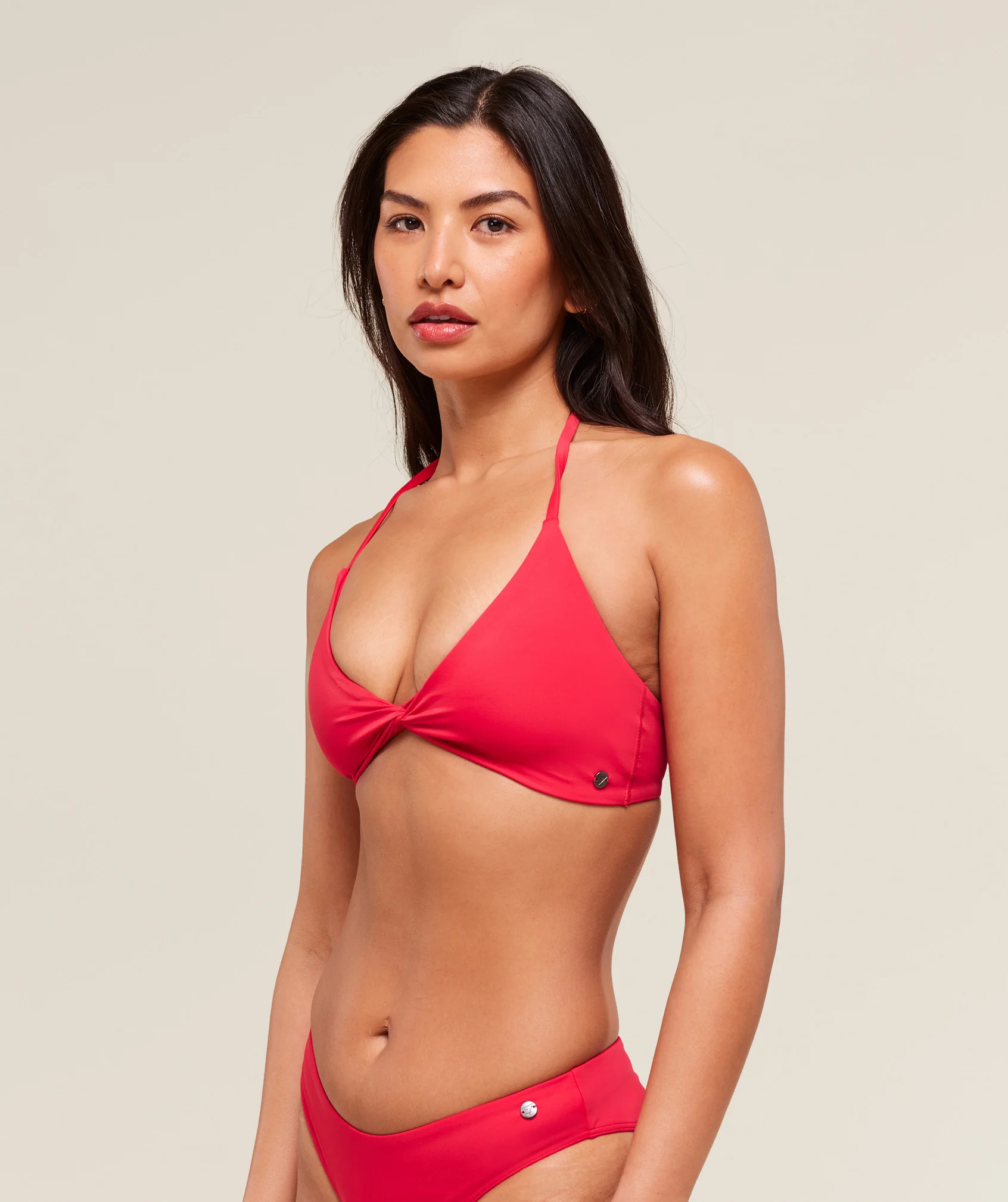 Gymshark Twist Front Bikini Top - Carmine Red - Image 3