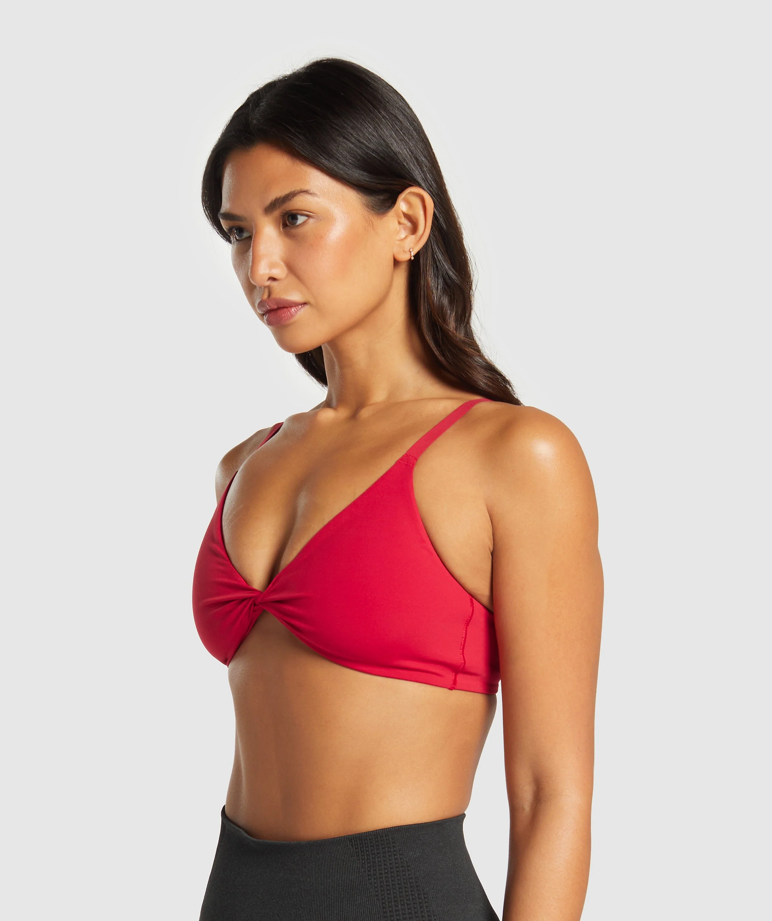 Gymshark Twist Front Bralette - Carmine Red - Image 3