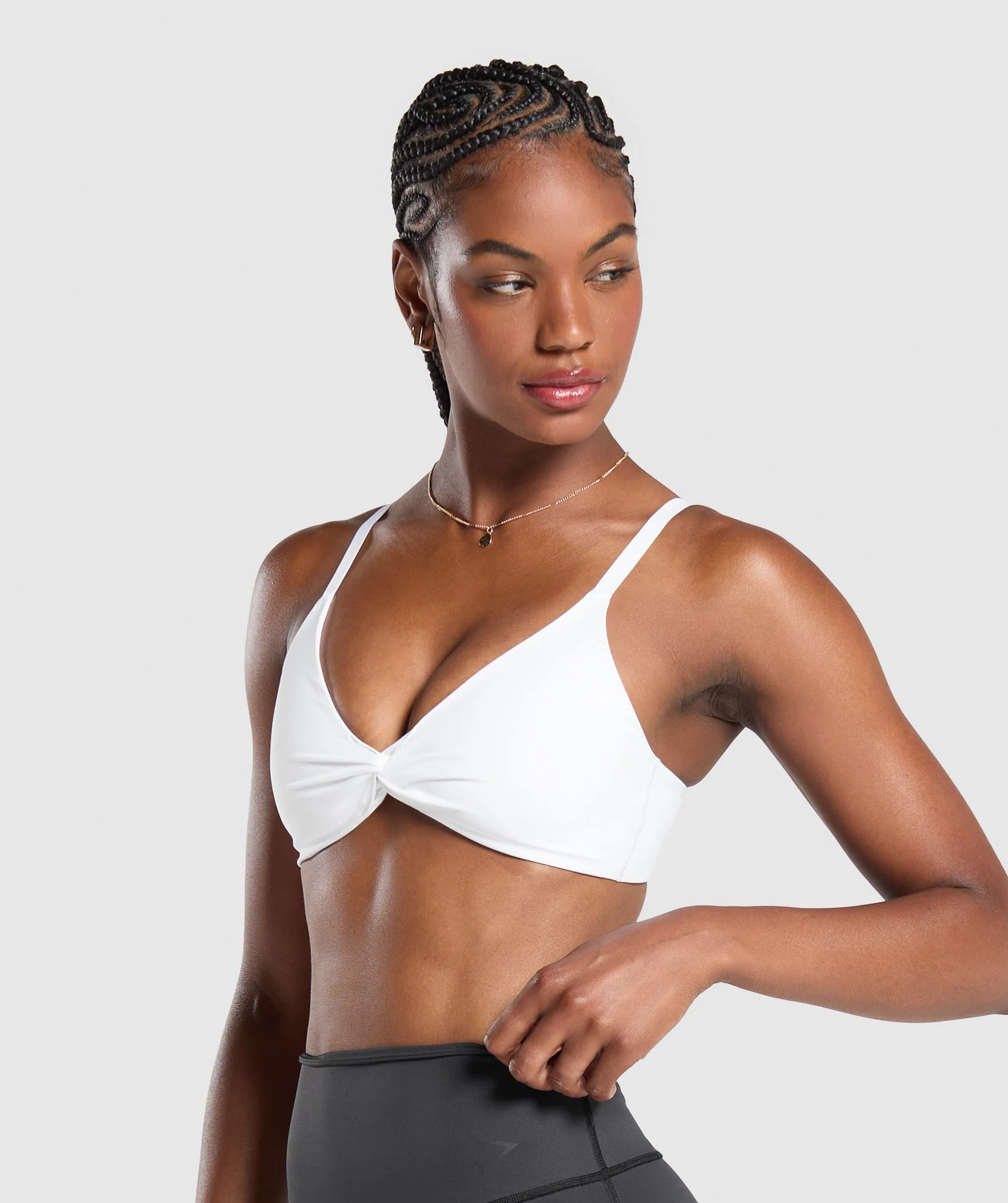 Gymshark Twist Front Bralette - White - Image 3