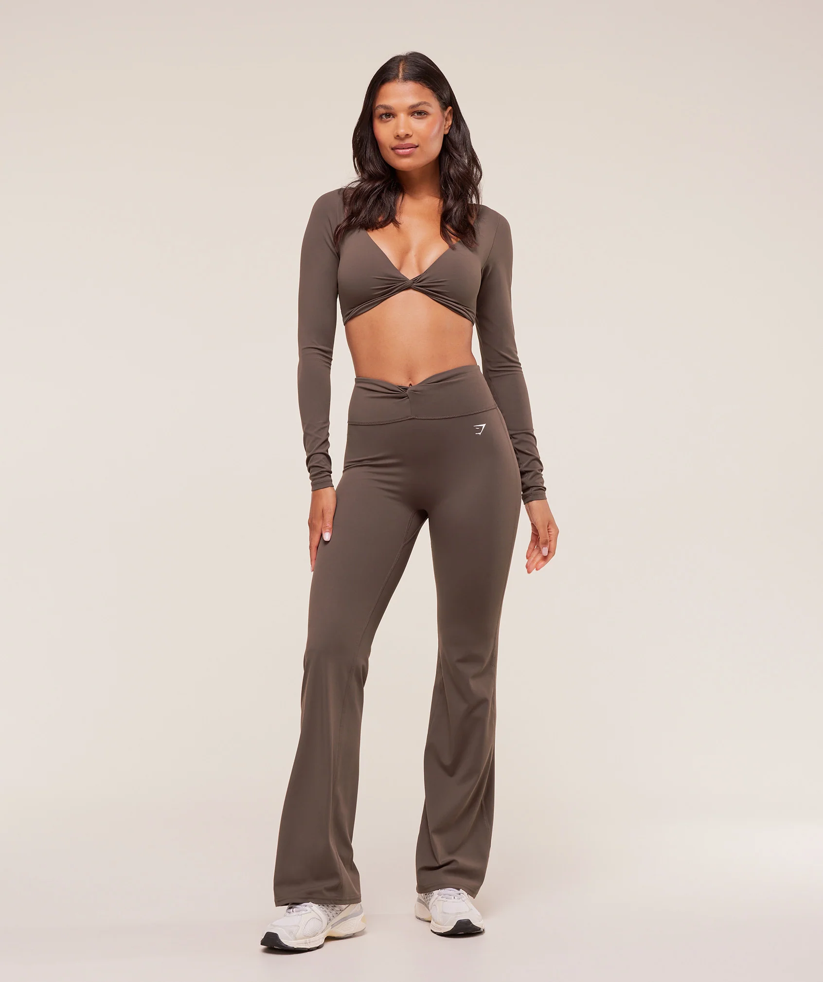 Gymshark Twist Front Straight Leg Leggings - Walnut Brown - Image 4