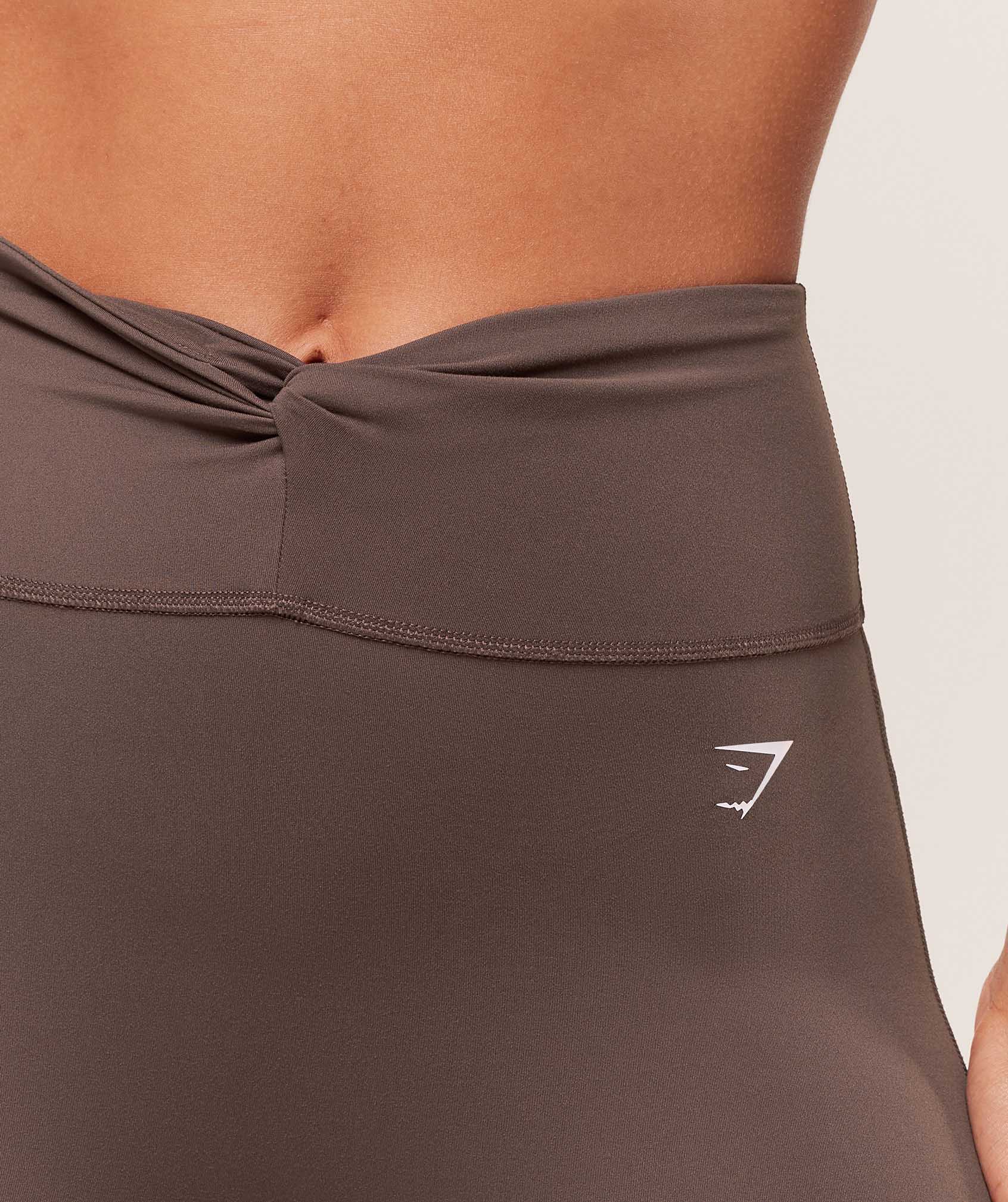 Gymshark Twist Front Straight Leg Leggings - Walnut Brown - Image 5