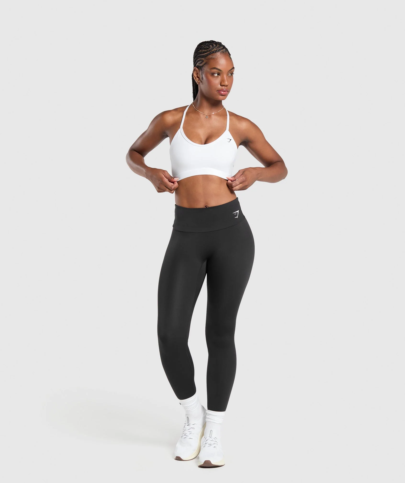 Gymshark V Neck Sports Bra - White - Image 4