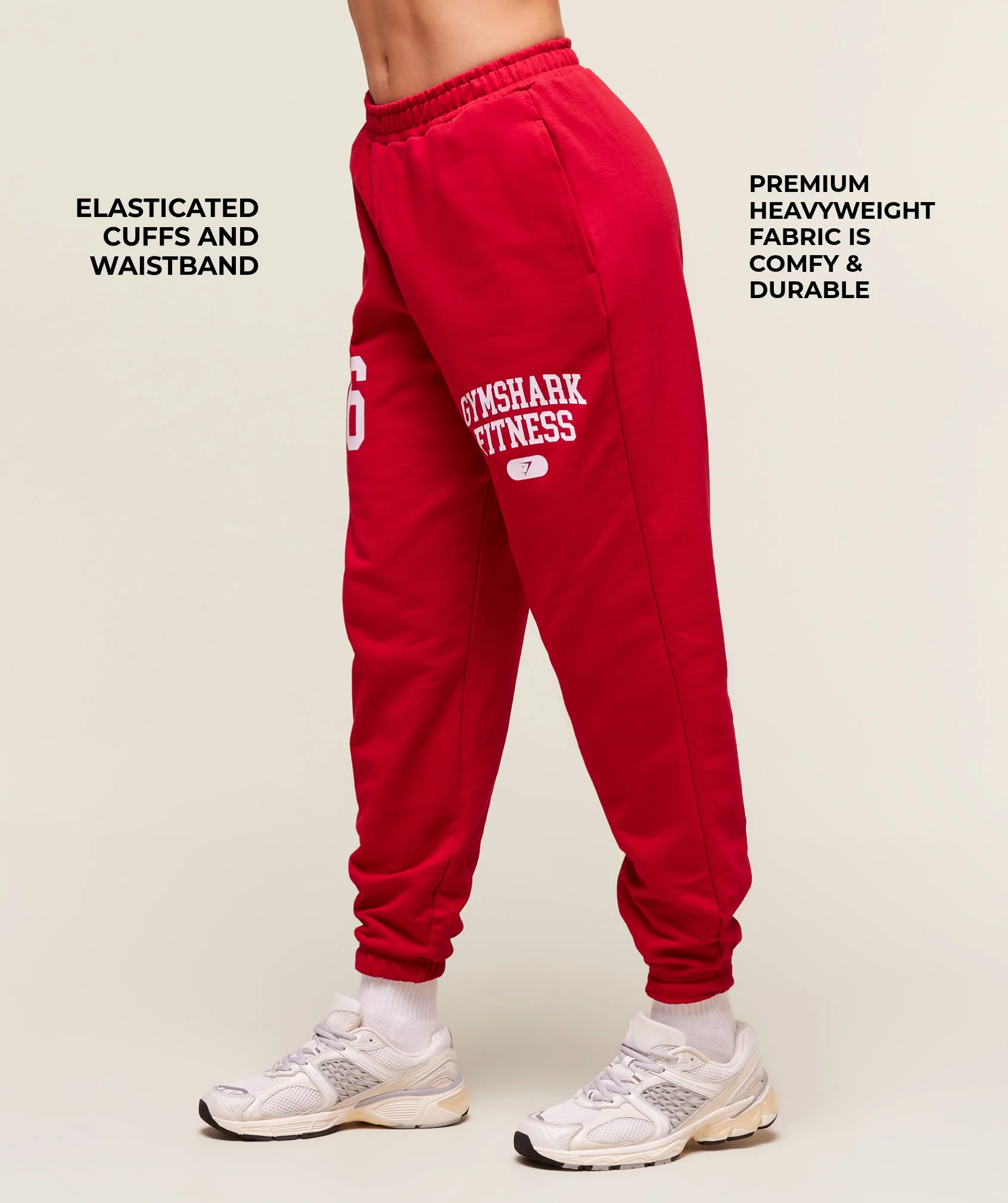 Gymshark Campus Graphic Oversized Jogger - Conditioning Red - Image 2