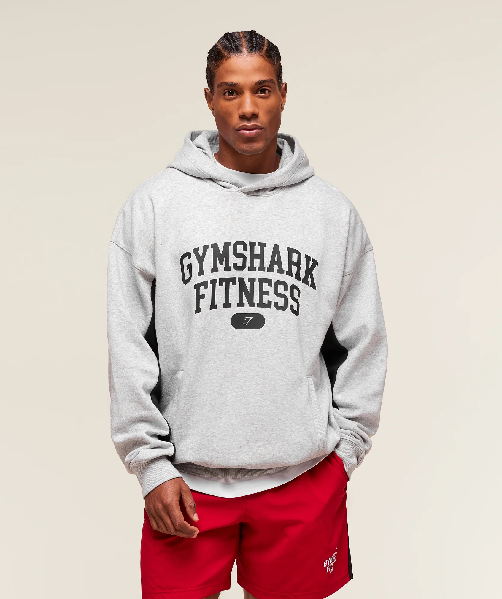 Gymshark Campus Hoodie - Light Grey Core Marl