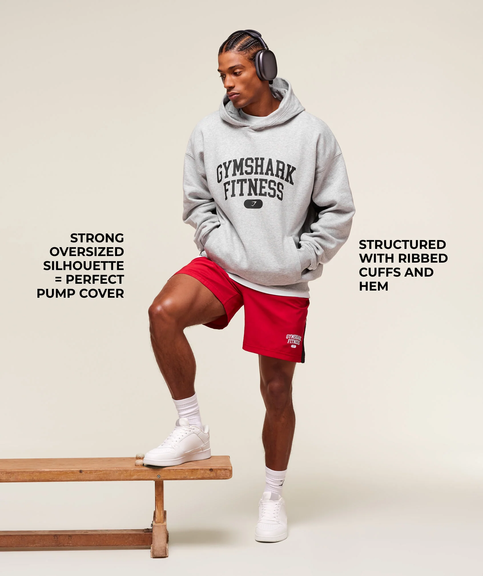 Gymshark Campus Hoodie - Light Grey Core Marl - Image 2